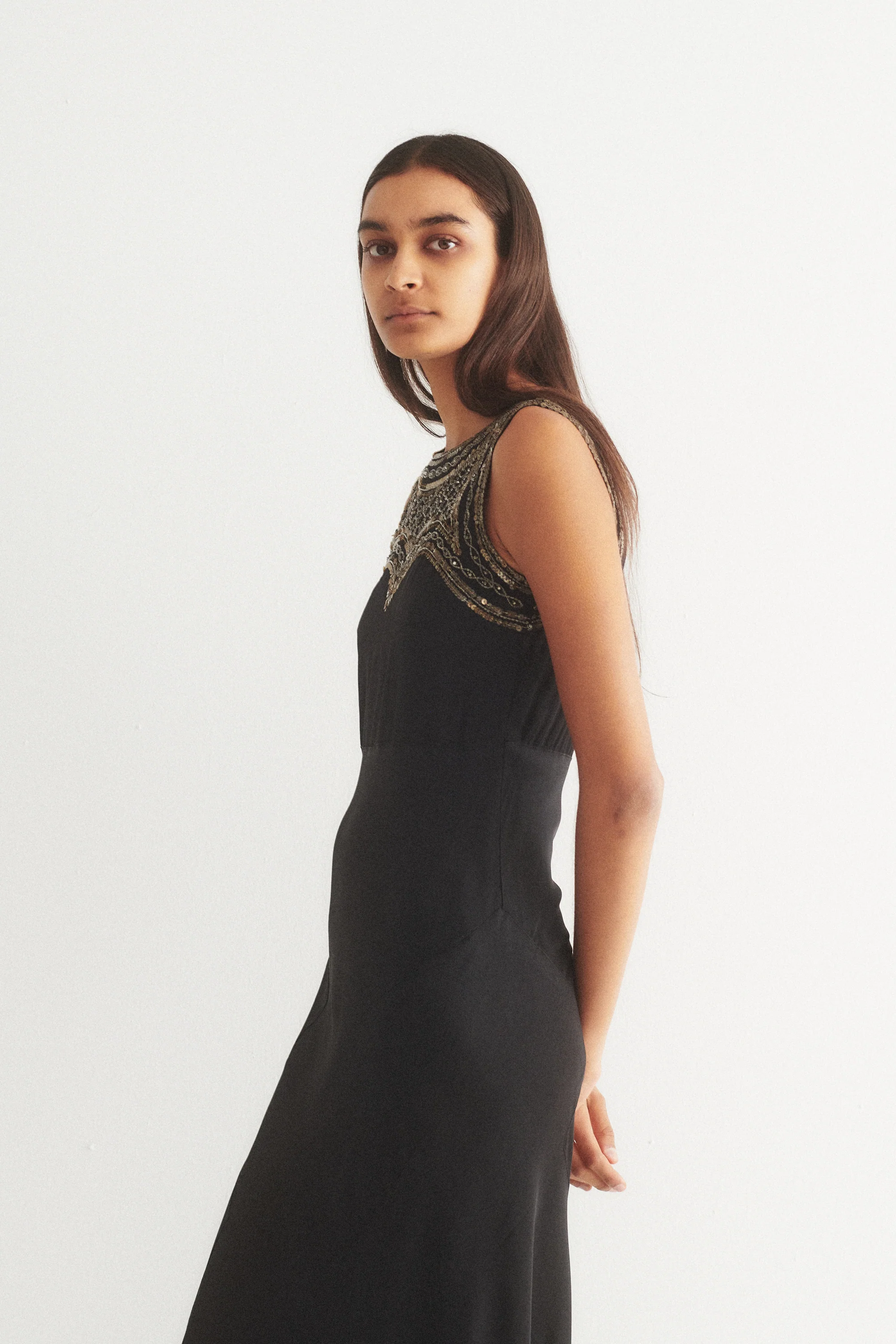 Antique Sequin Yolk Dress - Image 14