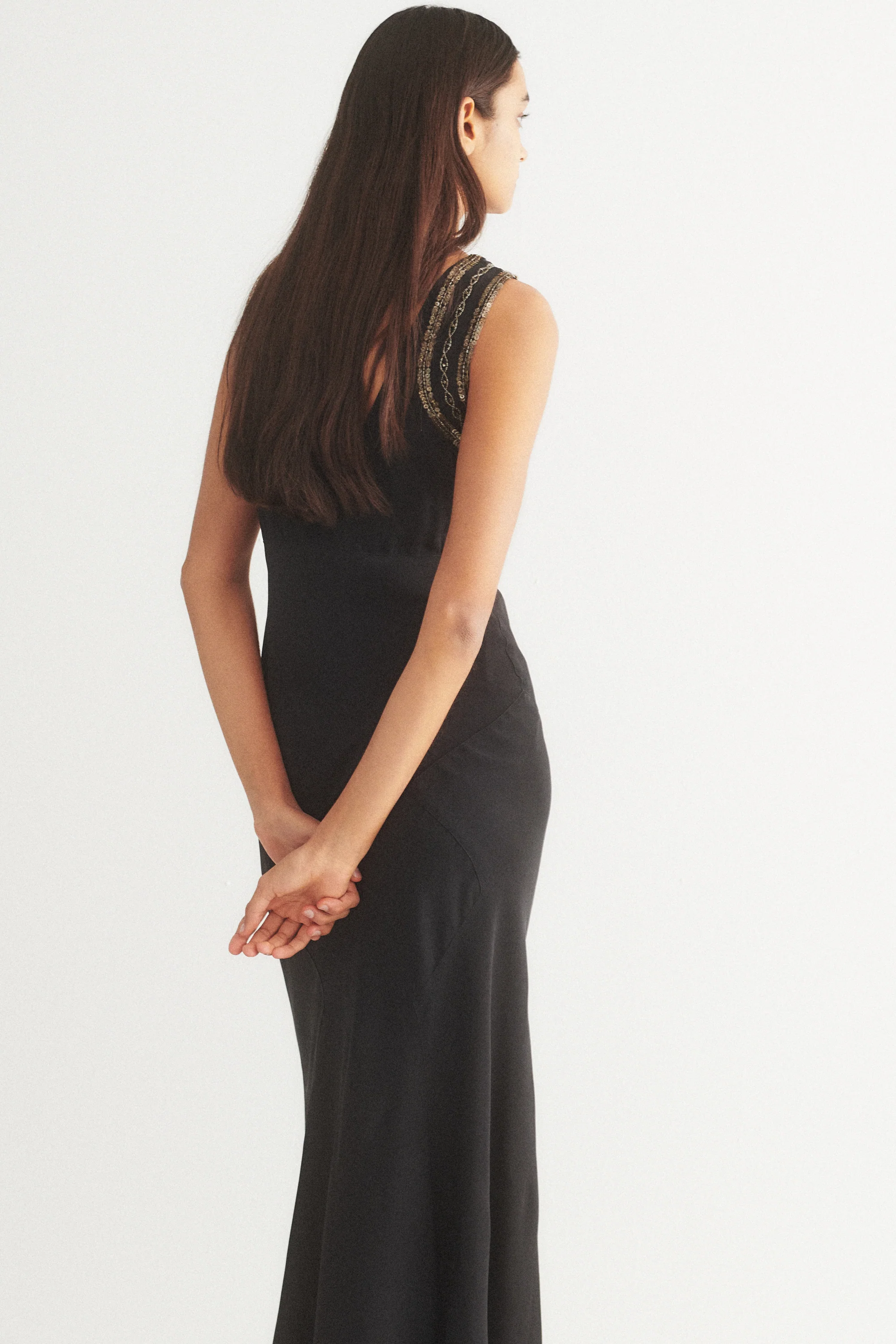 Antique Sequin Yolk Dress - Image 17
