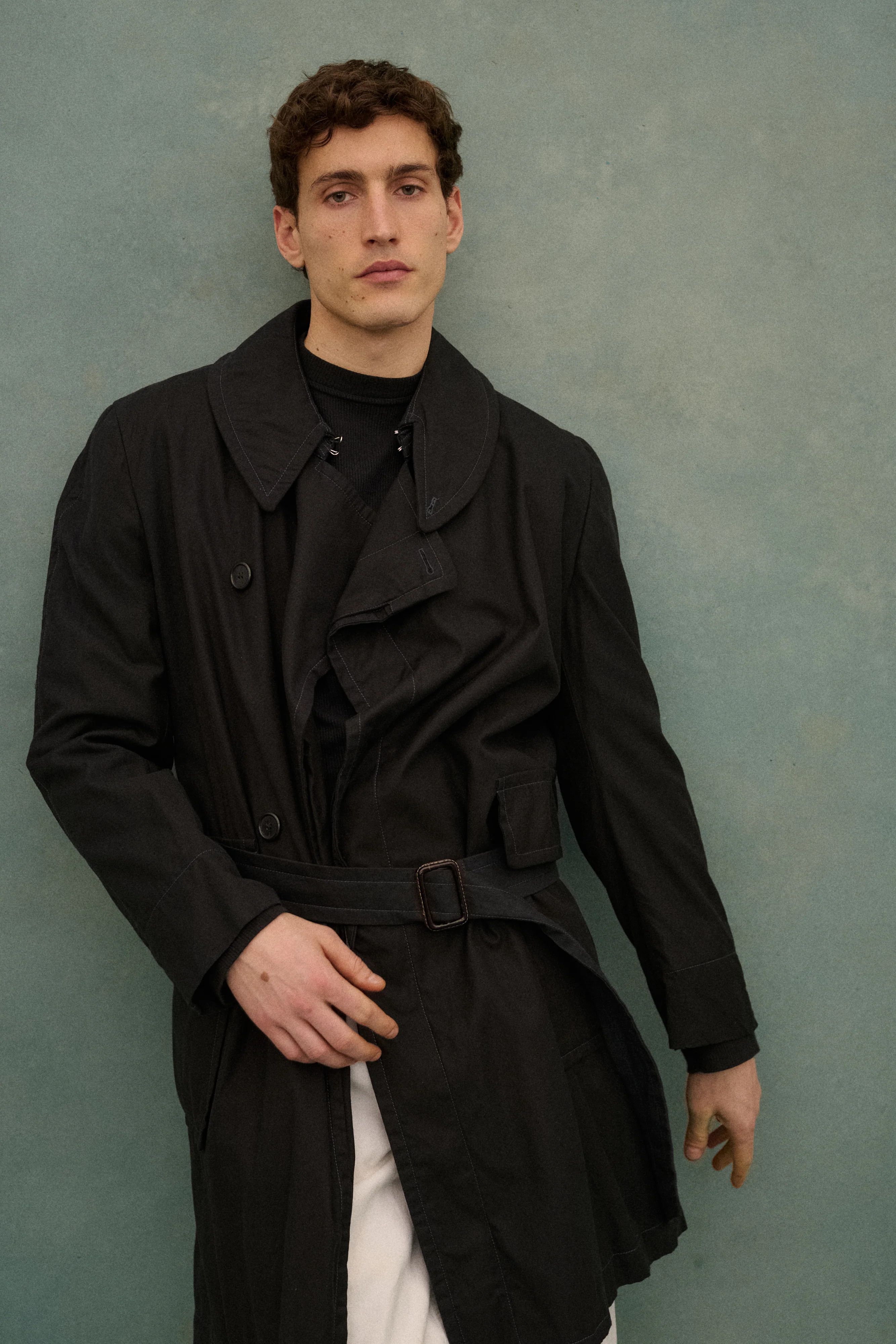 Margiela Black Trench Coat - Image 3