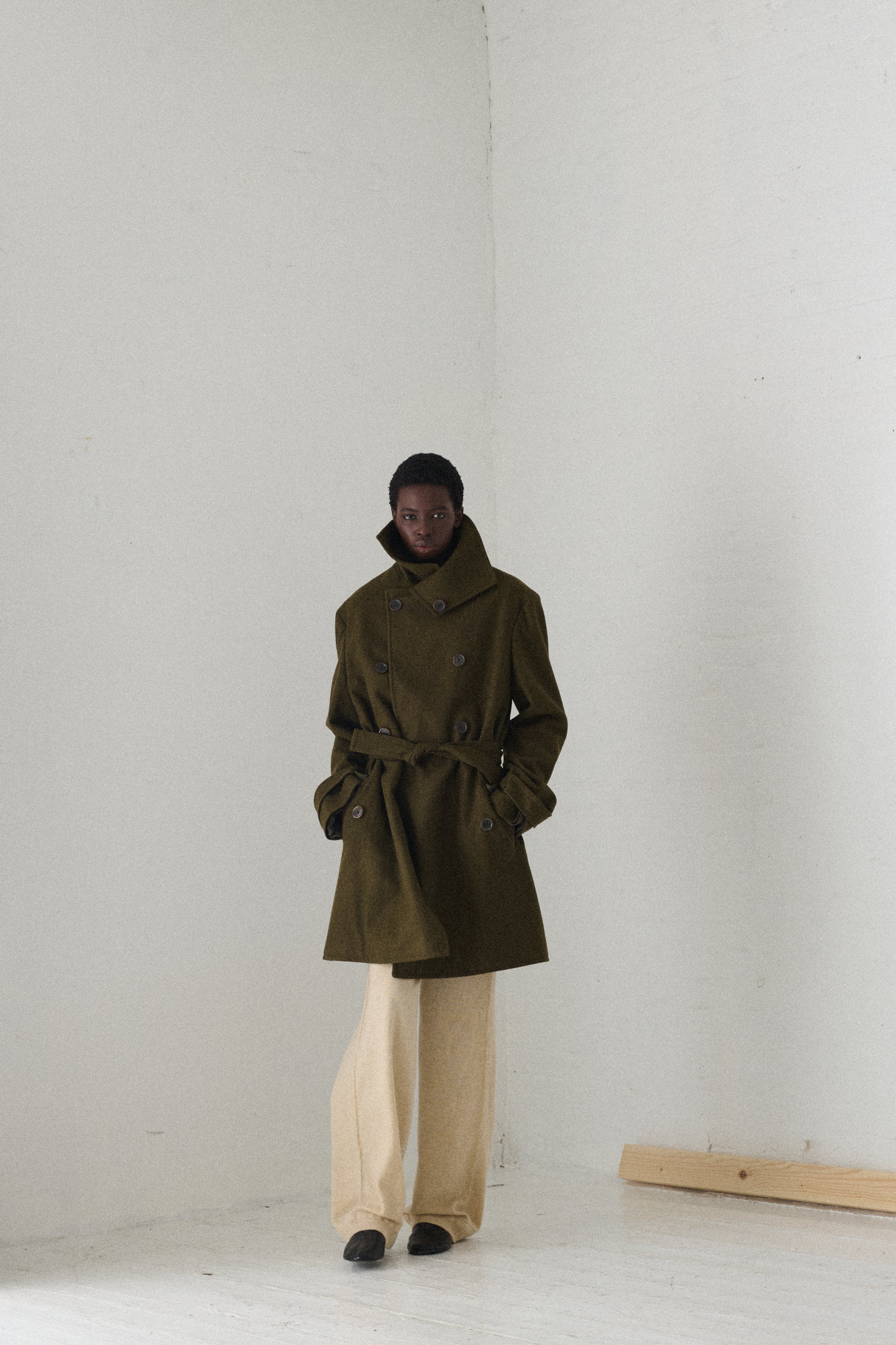 Bottega Veneta Green Wool Coat - Image 12