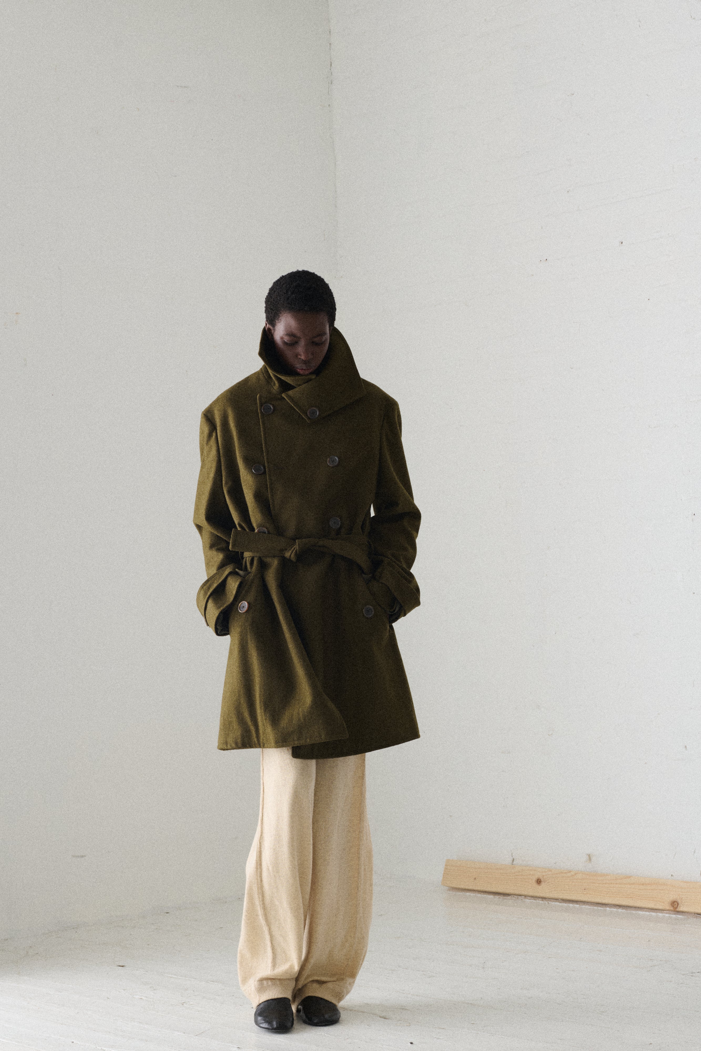 Bottega Veneta Green Wool Coat - Image 13