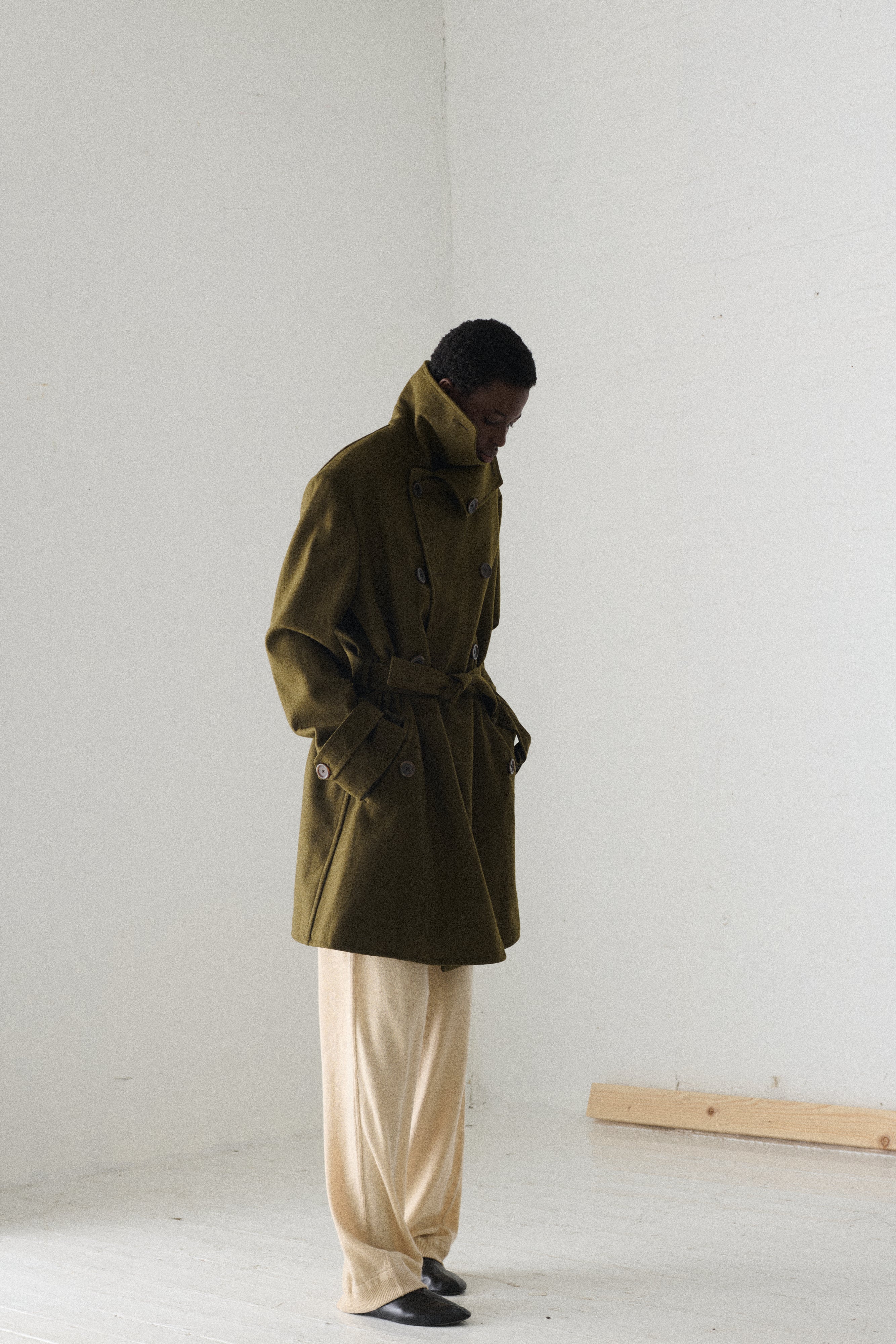 Bottega Veneta Green Wool Coat - Image 14