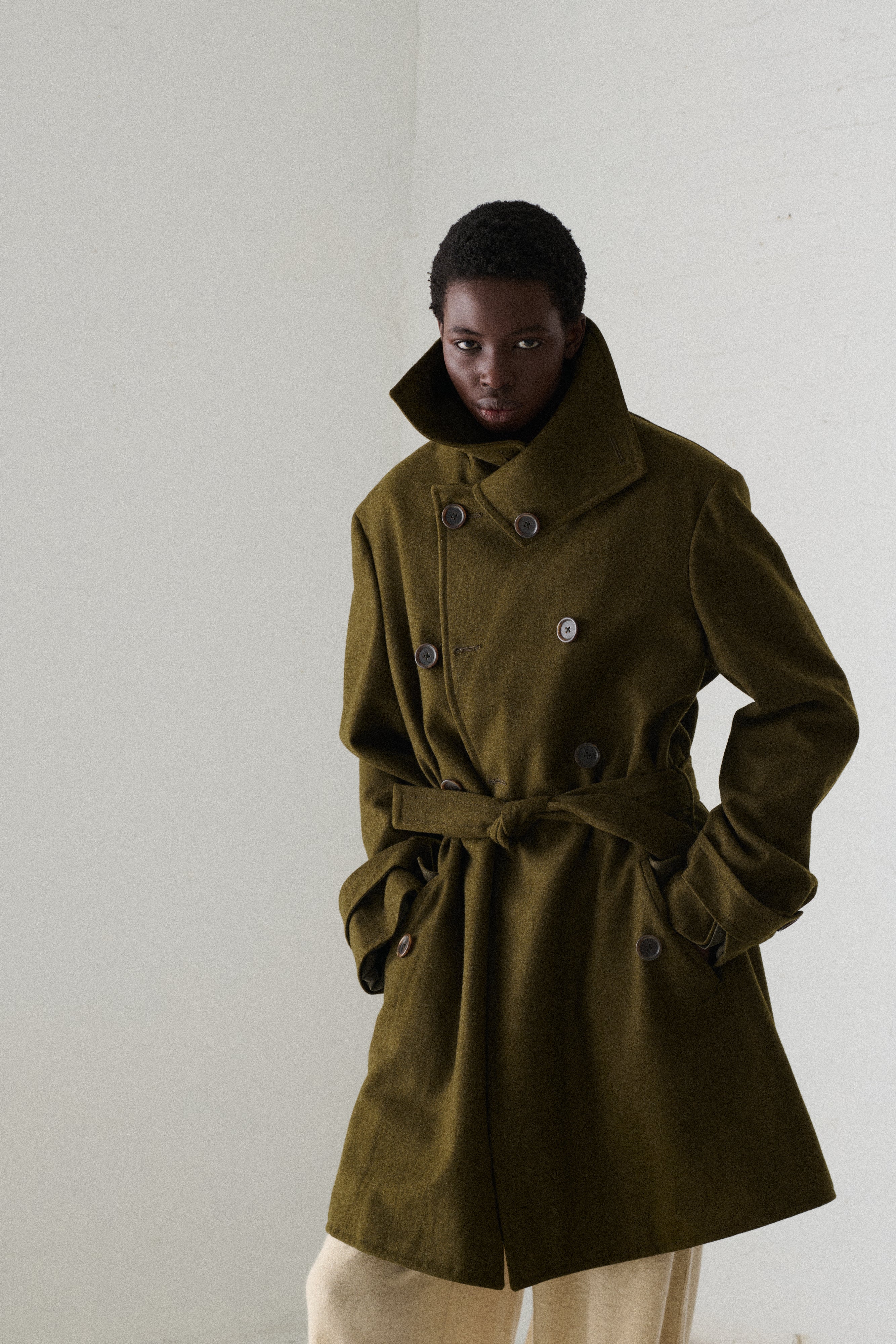 Bottega Veneta Green Wool Coat - Image 15