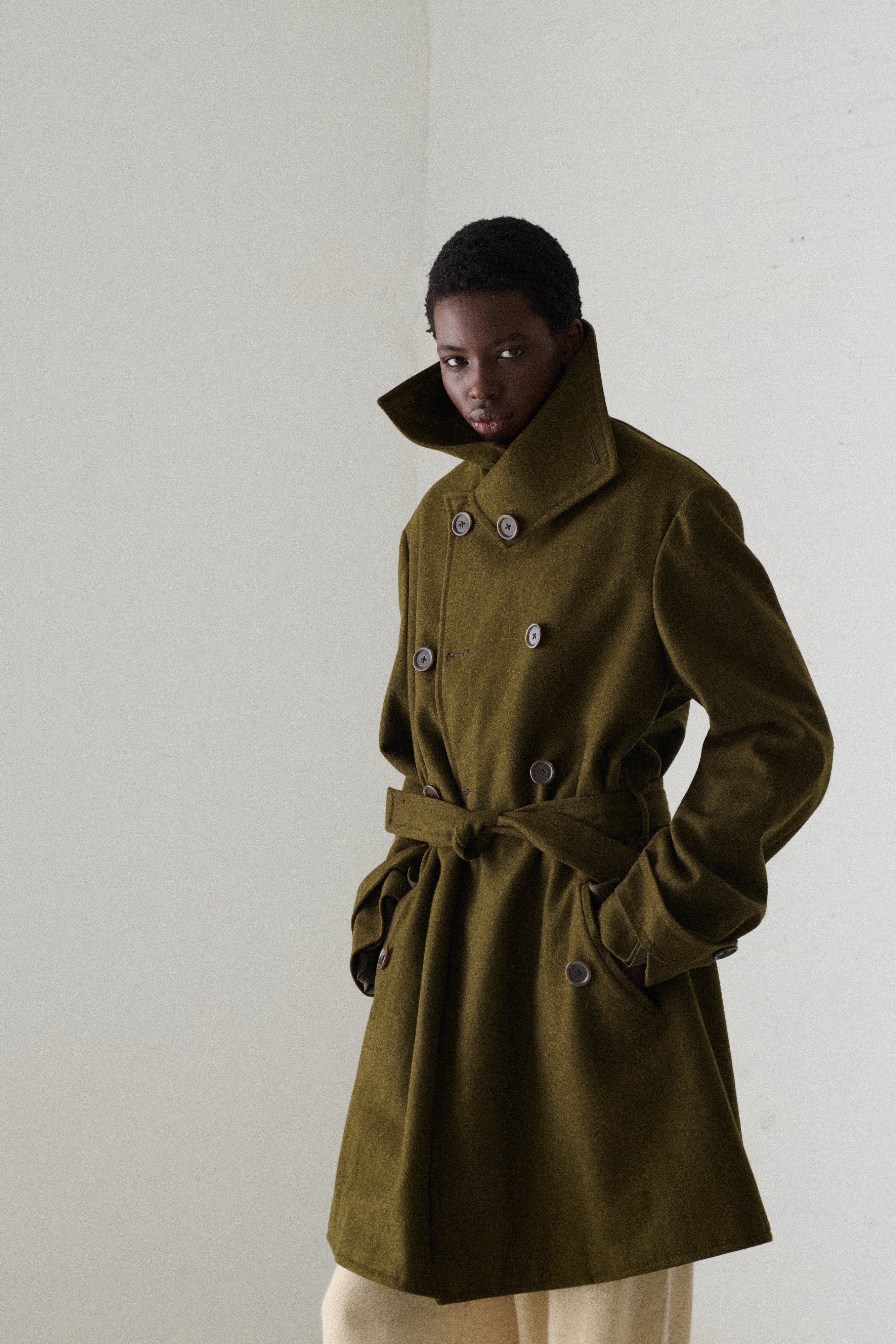 Bottega Veneta Green Wool Coat - Image 16