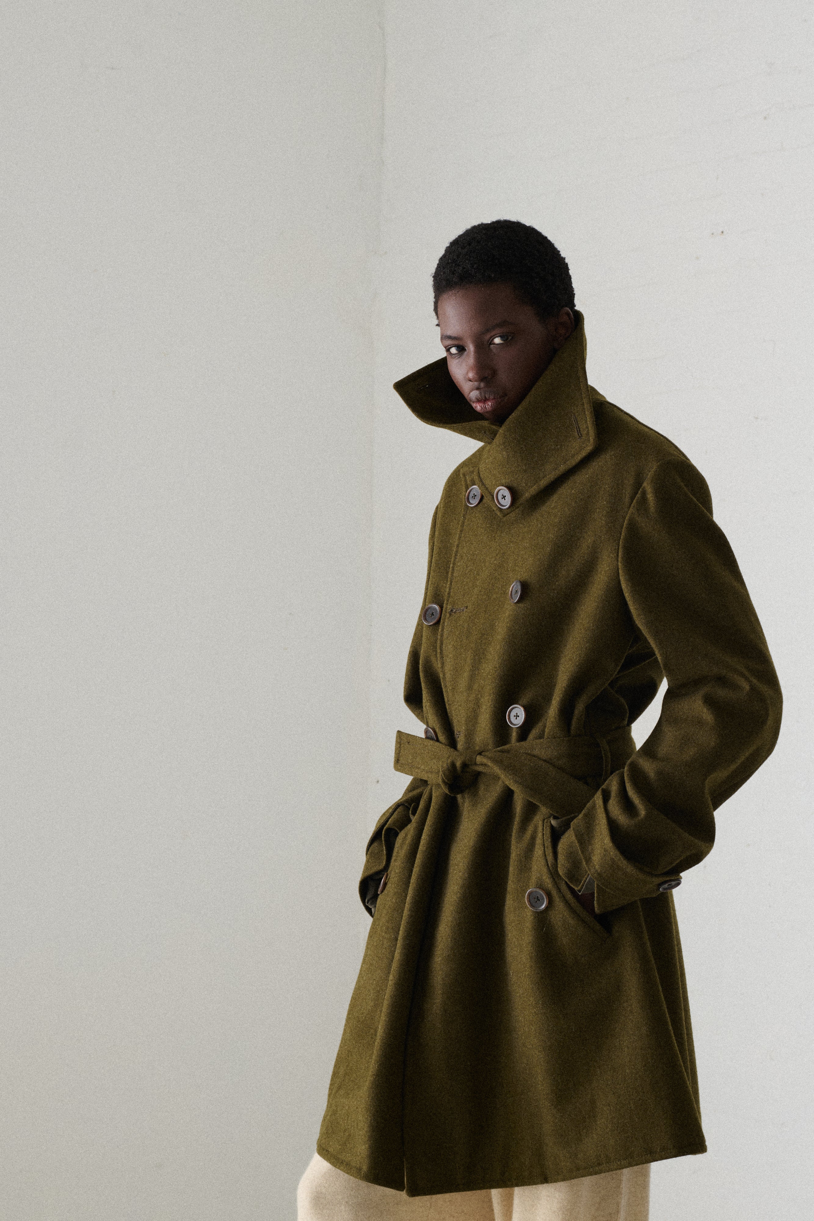 Bottega Veneta Green Wool Coat - Image 17