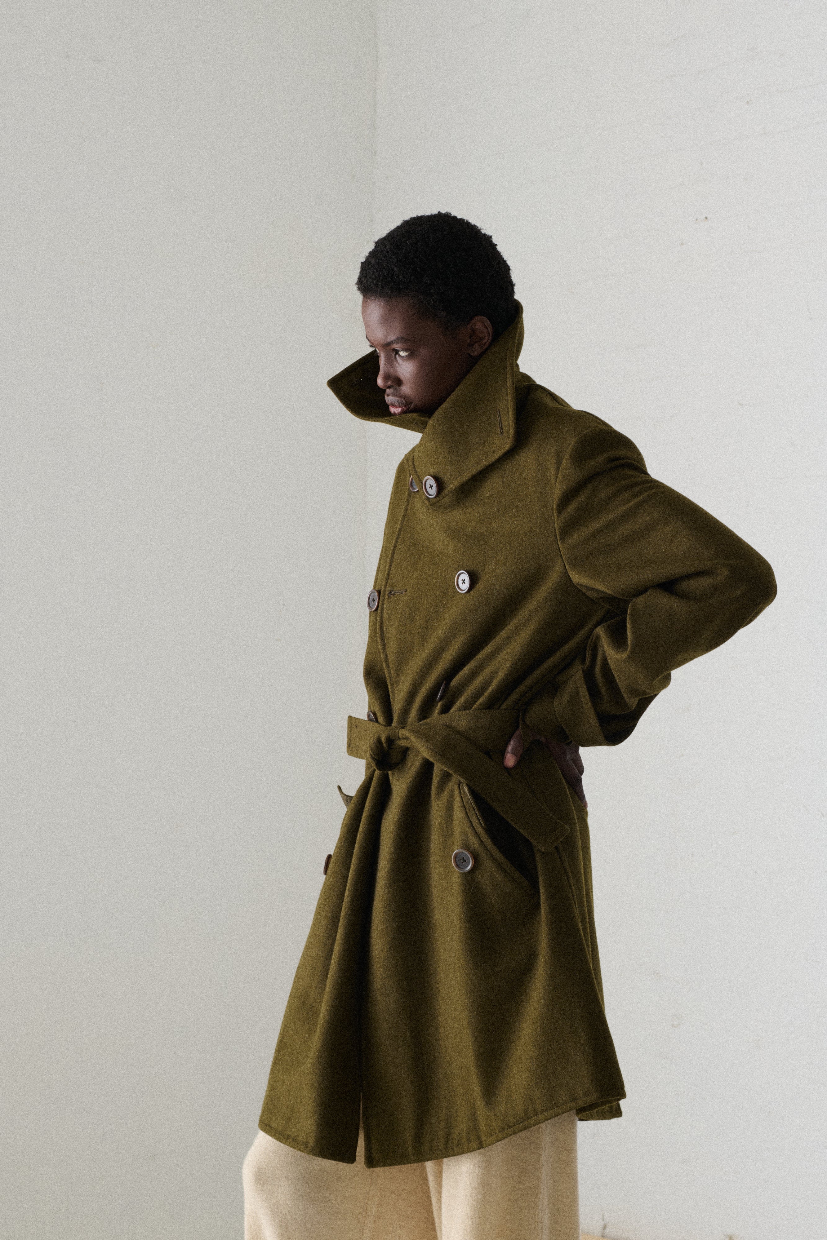 Bottega Veneta Green Wool Coat - Image 18