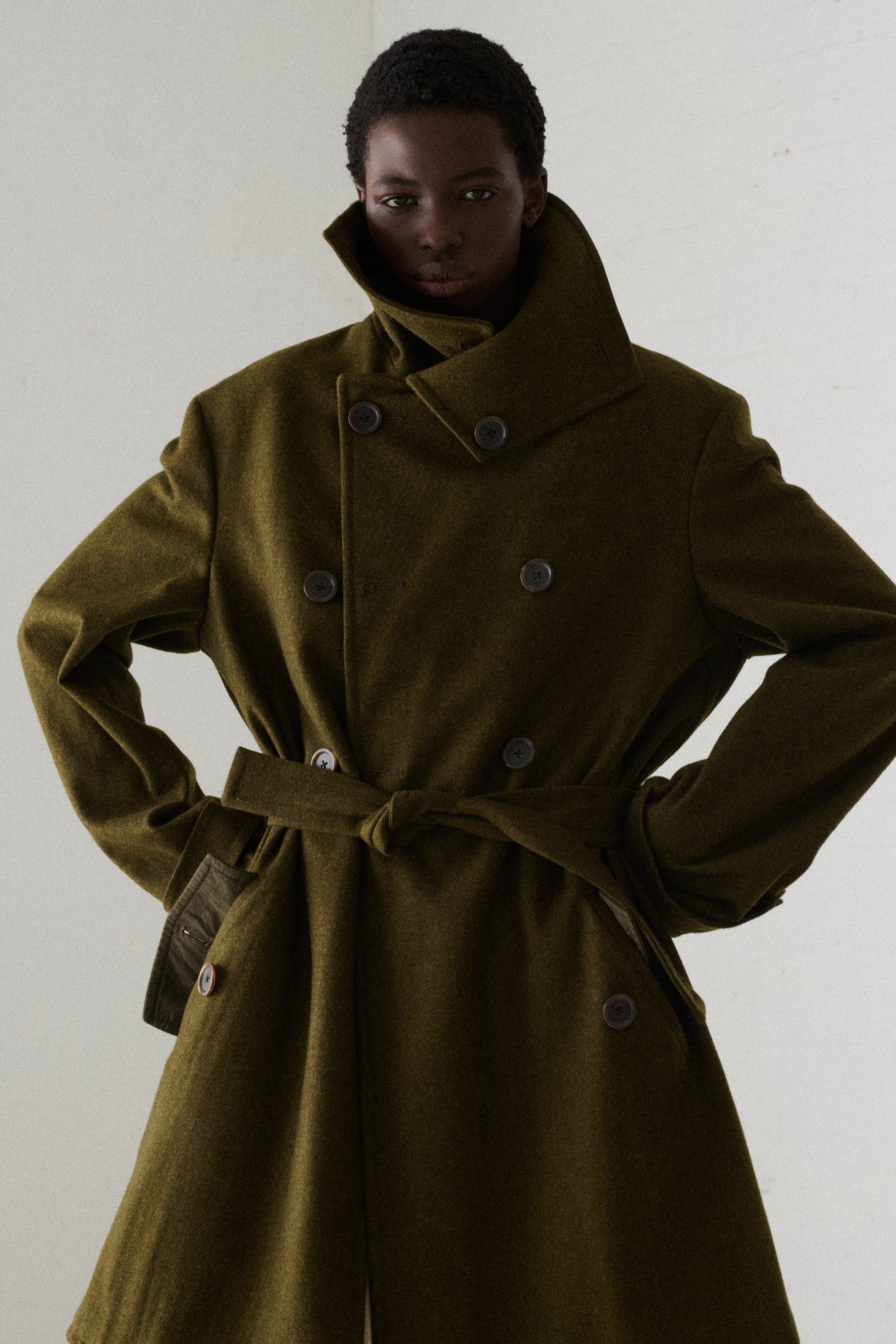Bottega Veneta Green Wool Coat - Image 20