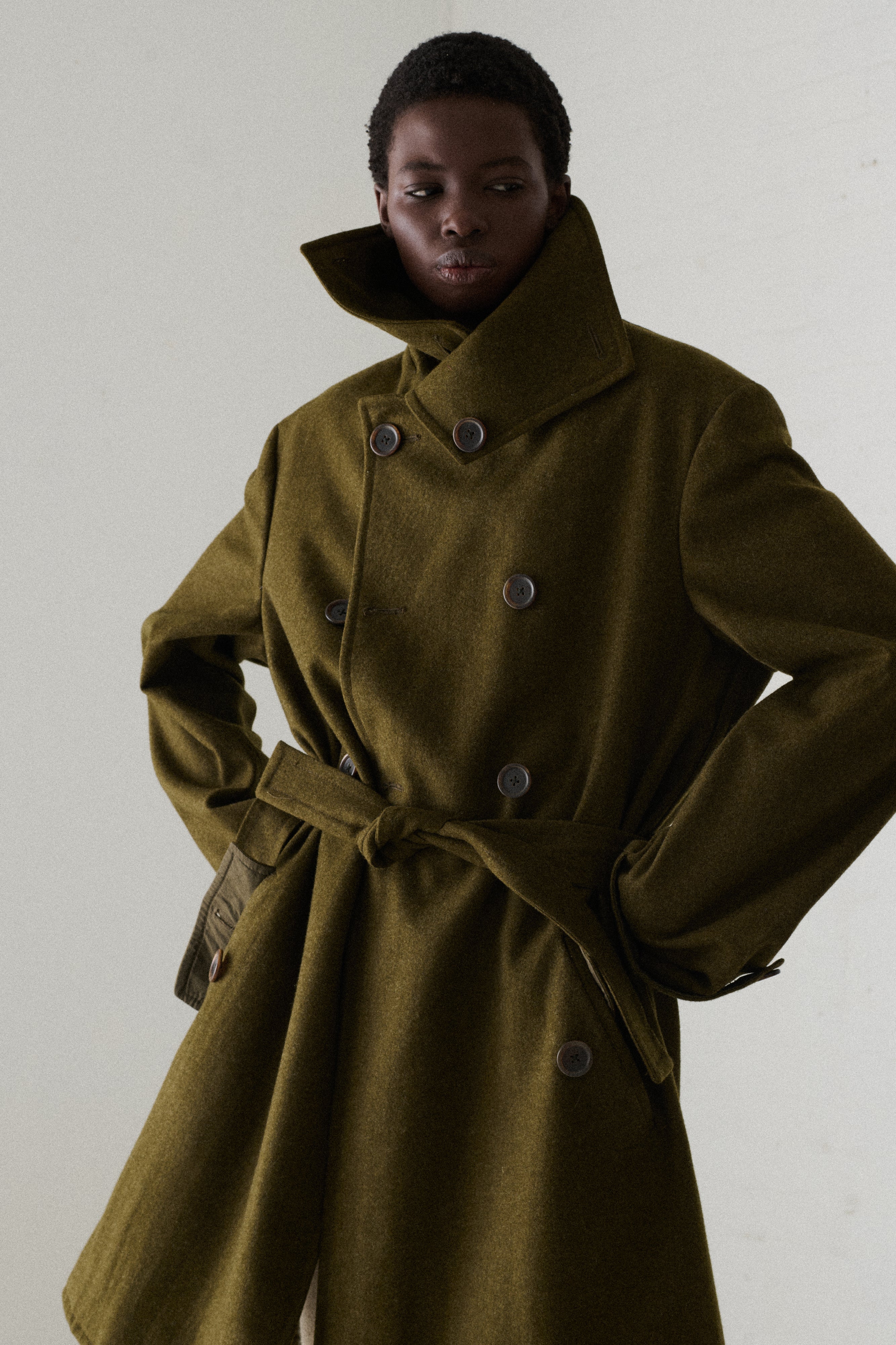 Bottega Veneta Green Wool Coat - Image 21