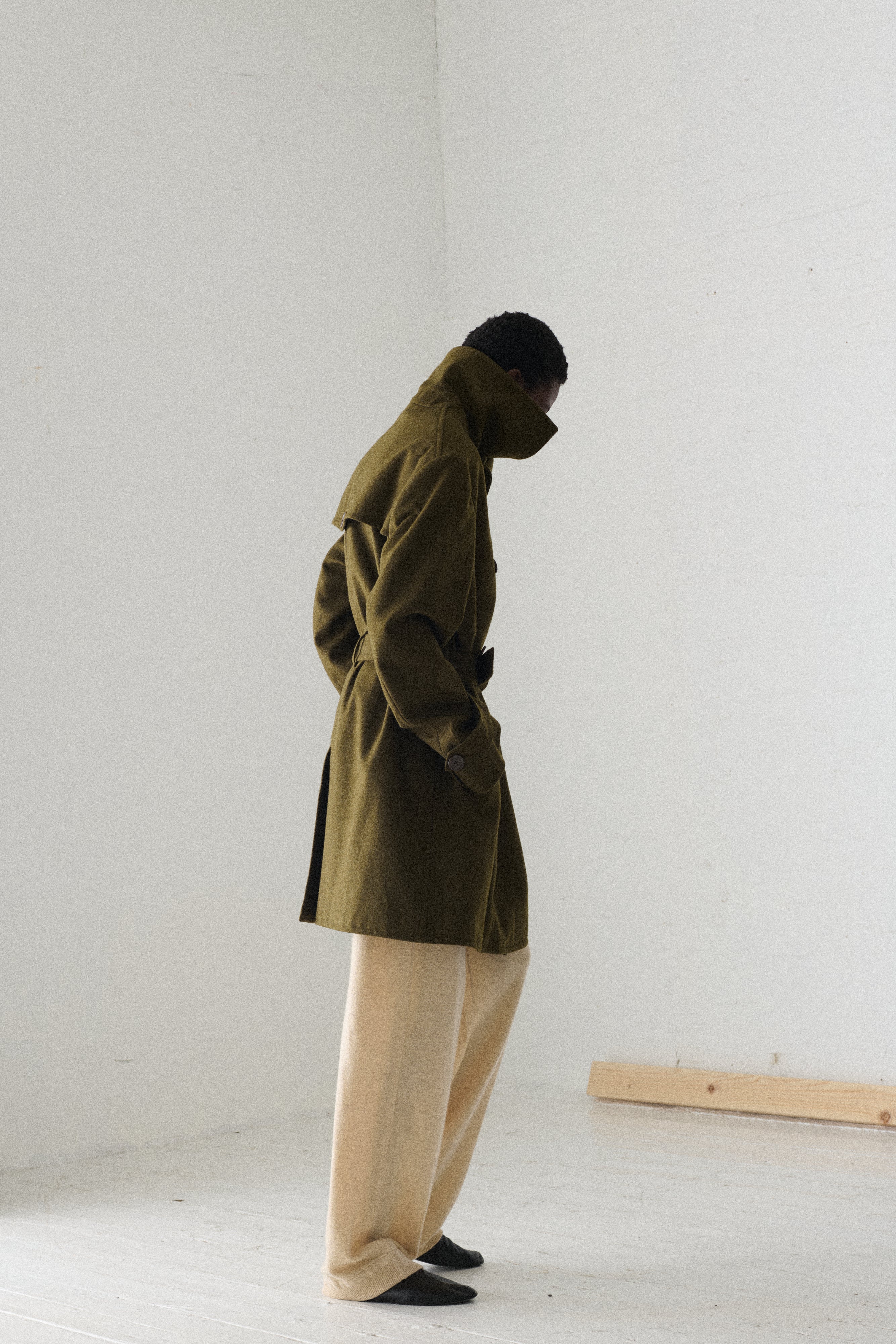 Bottega Veneta Green Wool Coat - Image 4