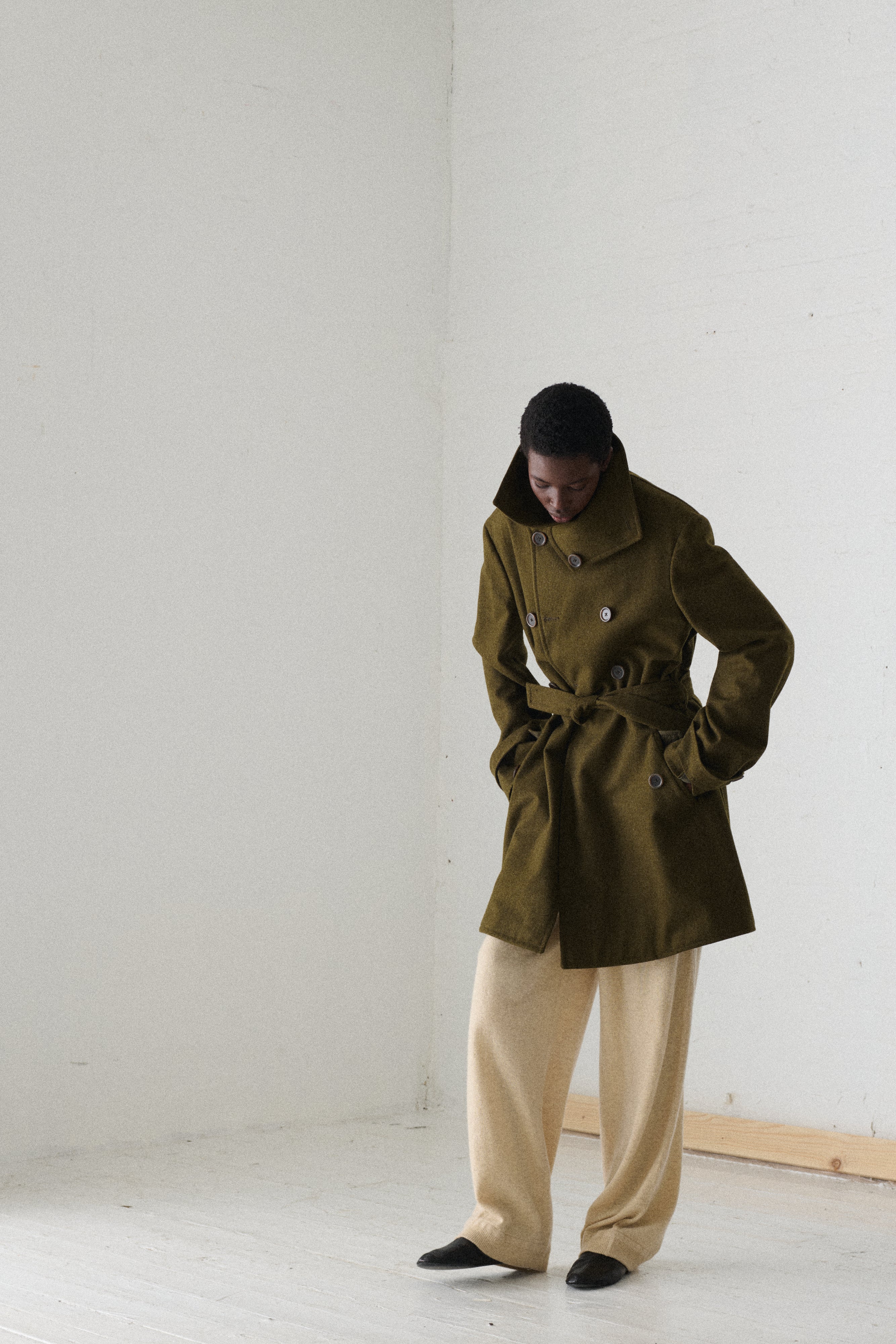 Bottega Veneta Green Wool Coat - Image 8