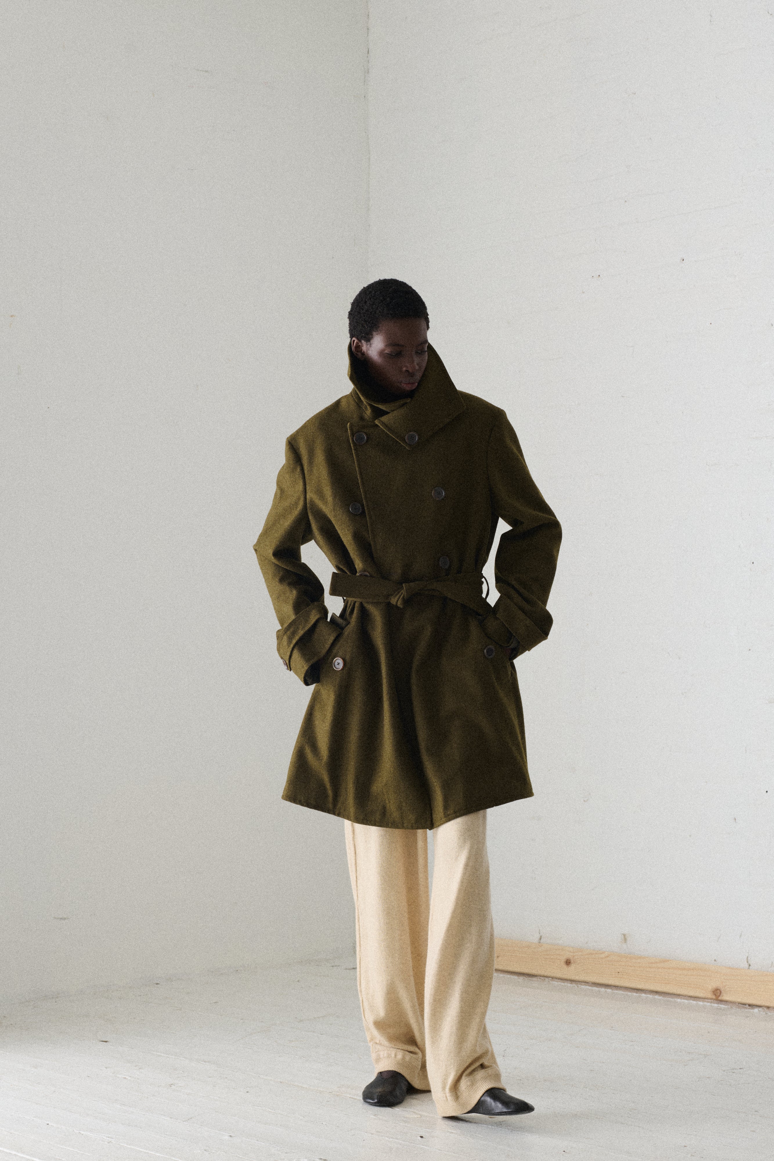 Bottega Veneta Green Wool Coat - Image 9