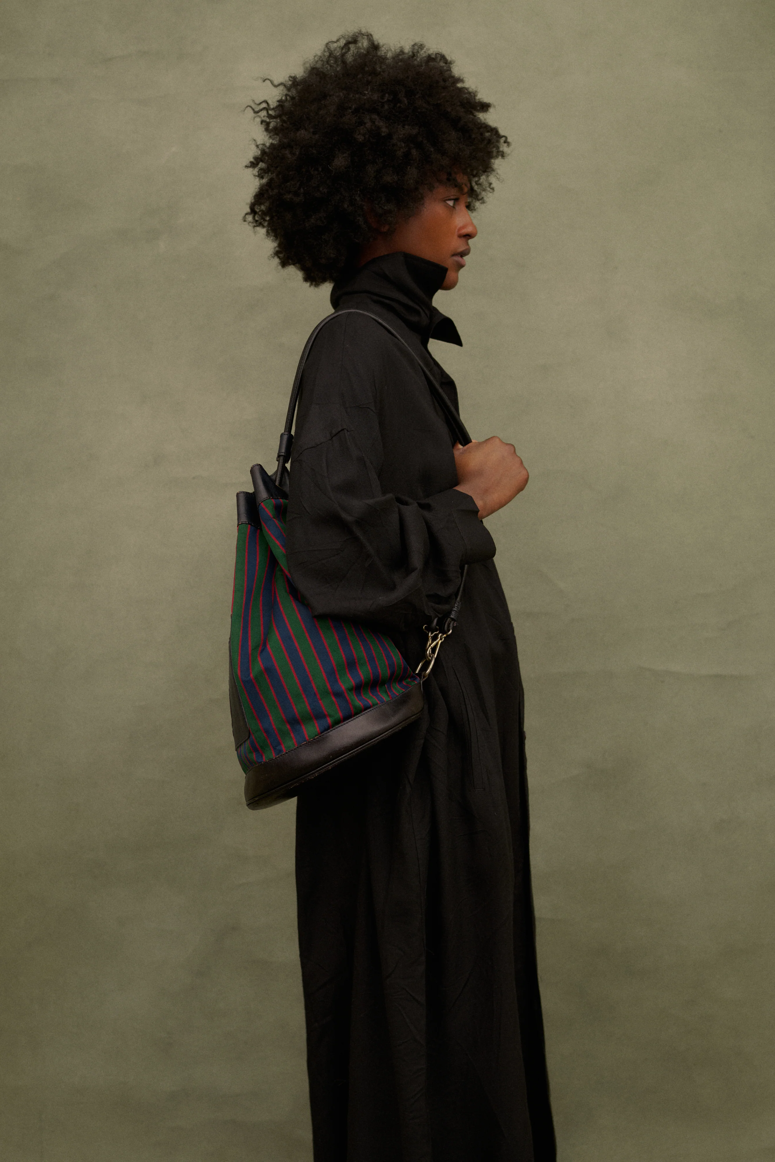 Celine Stripe Leather Backpack - Image 10