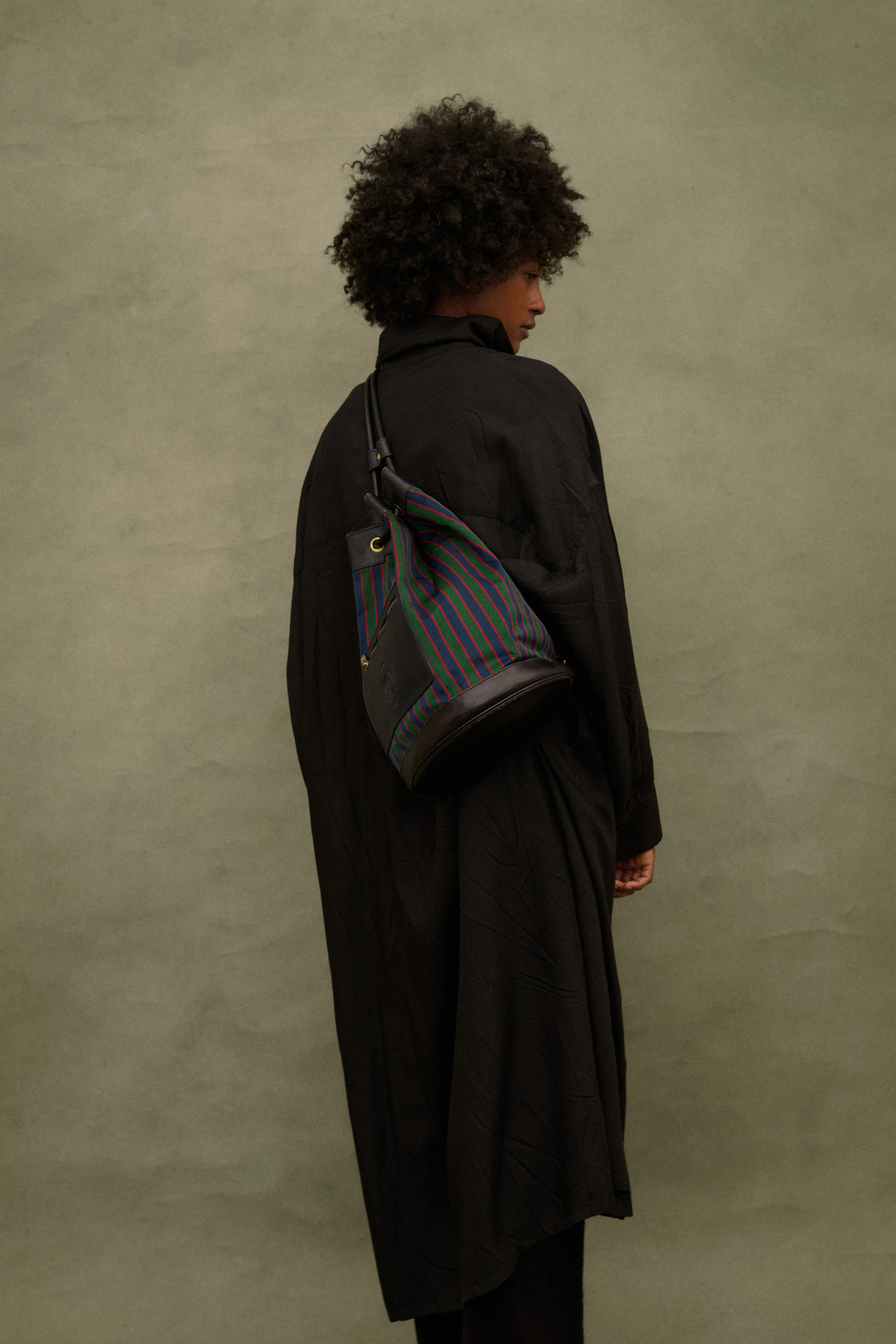 Celine Stripe Leather Backpack - Image 13