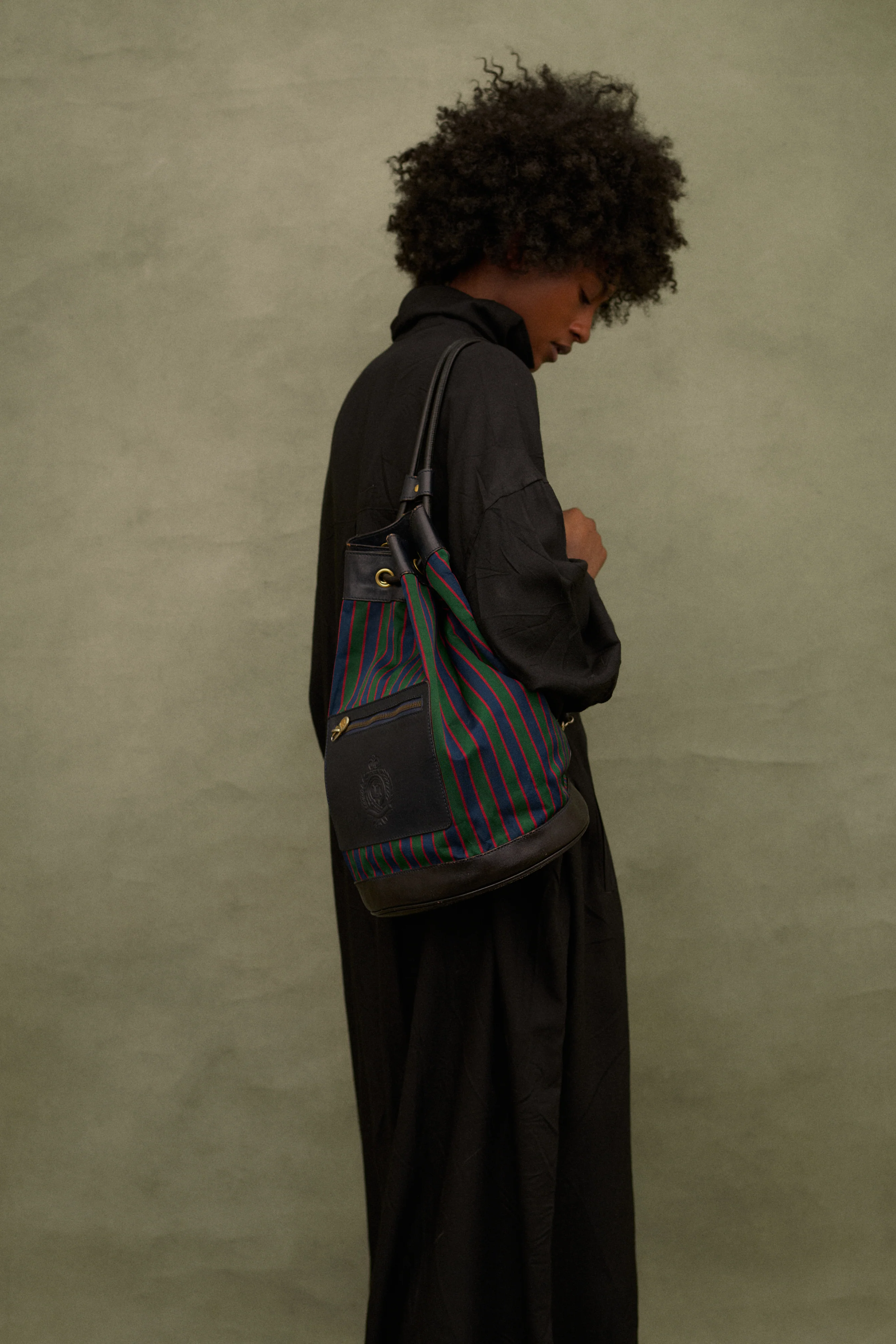 Celine Stripe Leather Backpack - Image 14