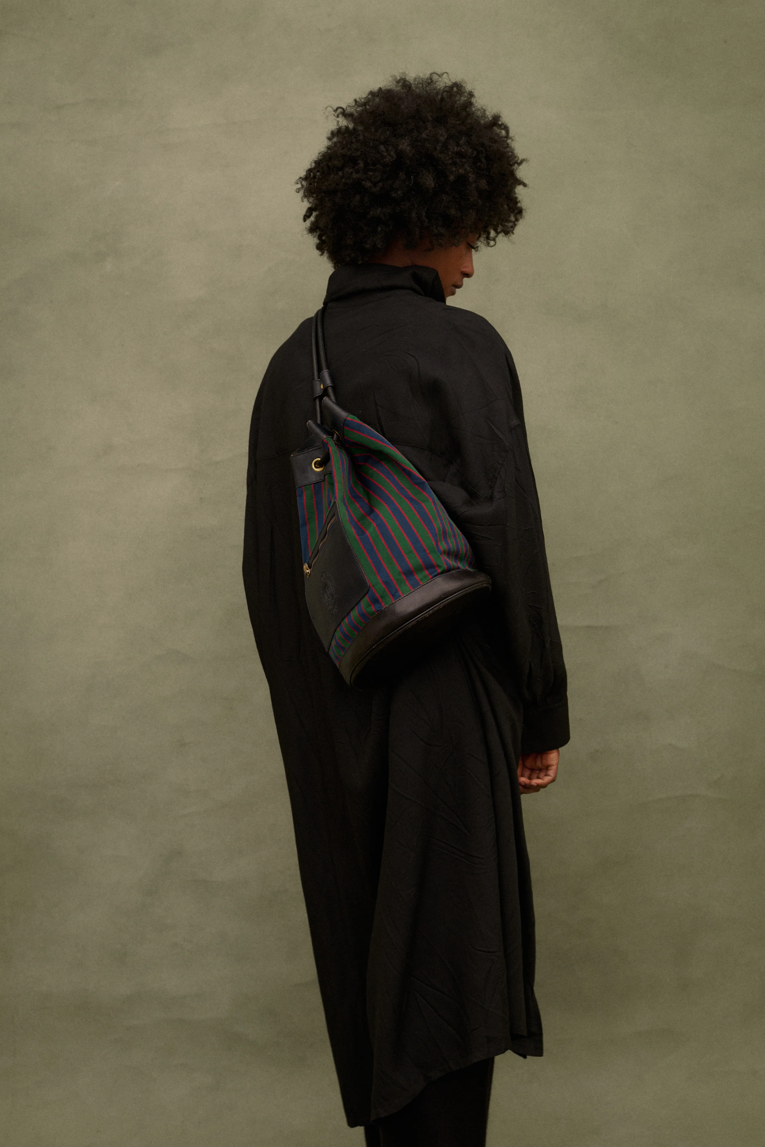 Celine Stripe Leather Backpack - Image 3