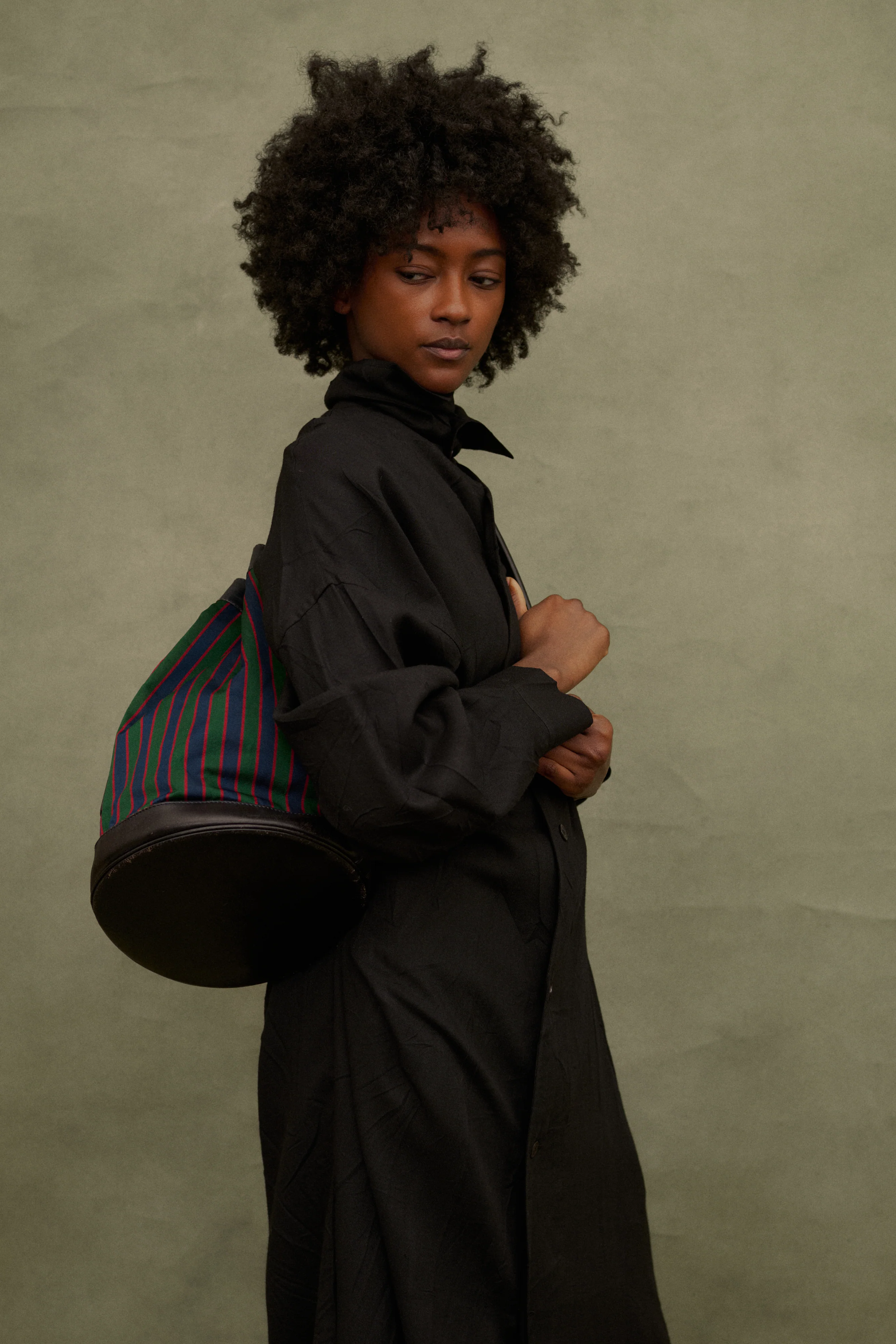 Celine Stripe Leather Backpack - Image 5