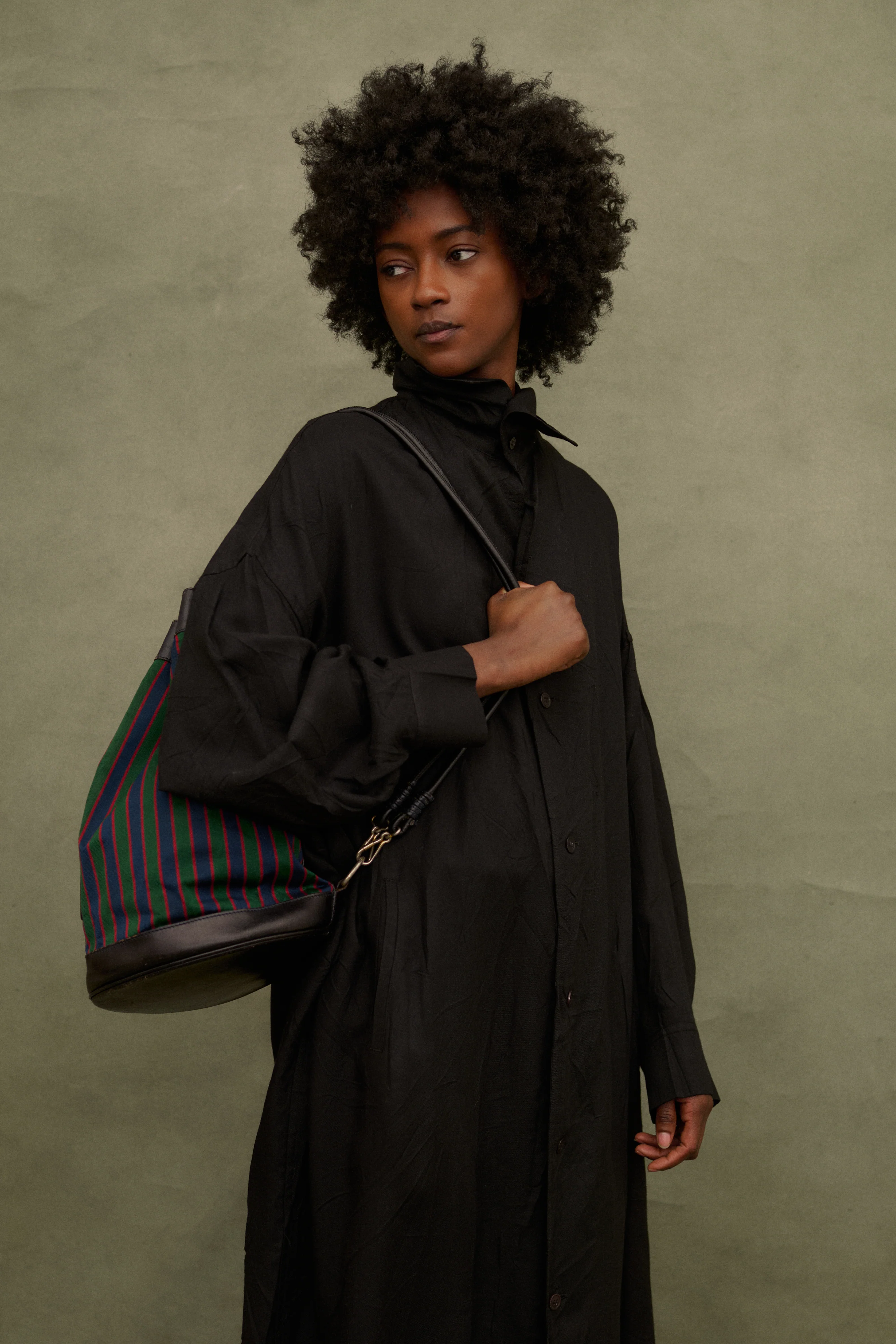 Celine Stripe Leather Backpack - Image 6
