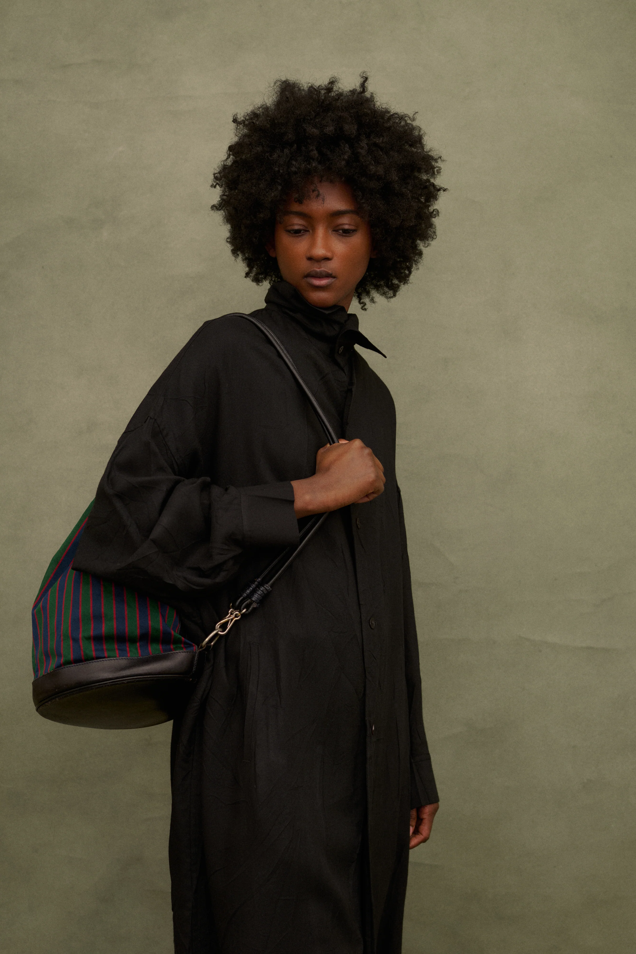 Celine Stripe Leather Backpack - Image 7