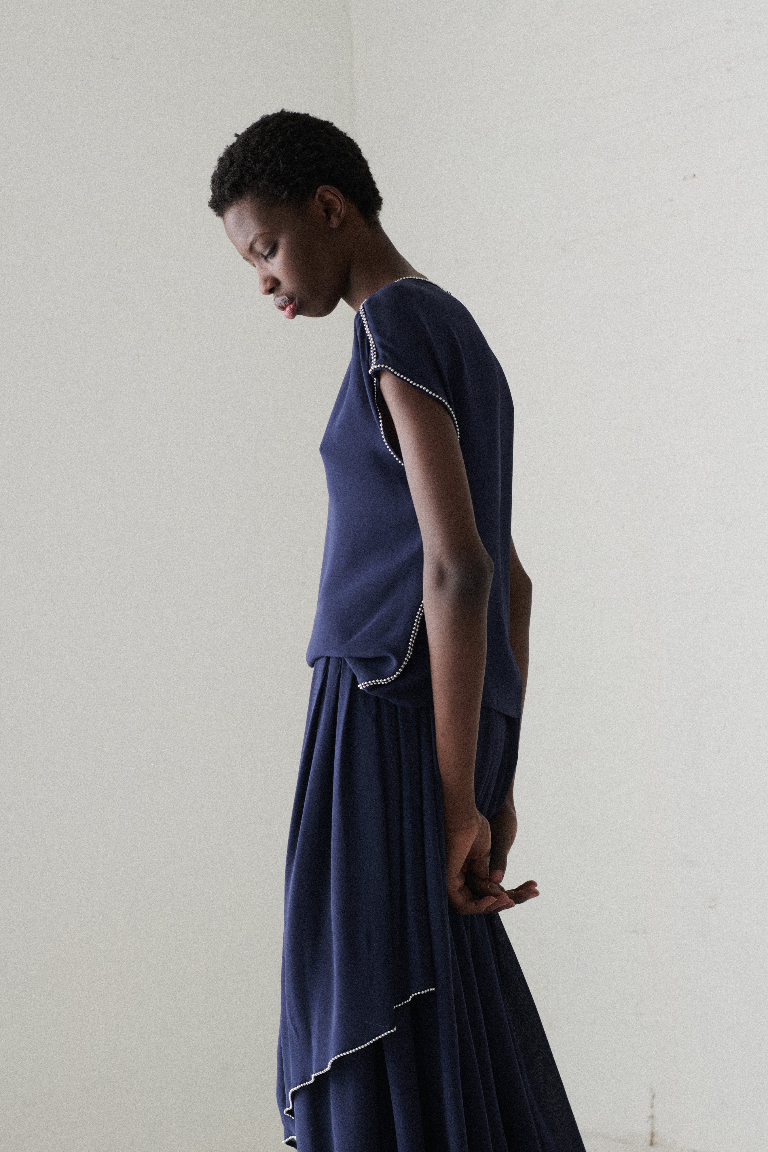 Chloé Blu Silk Ensemble - Image 11