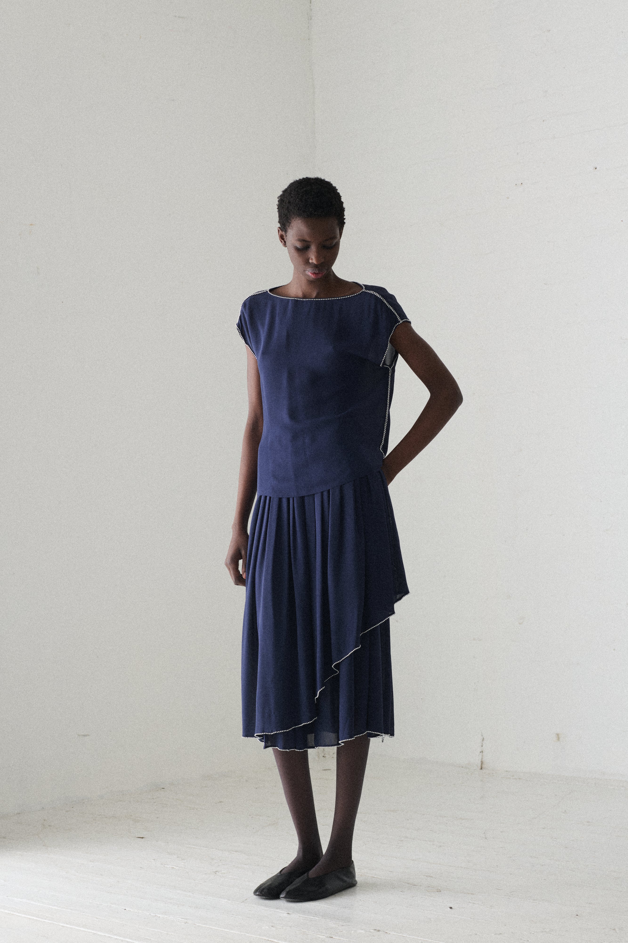 Chloé Blu Silk Ensemble - Image 3