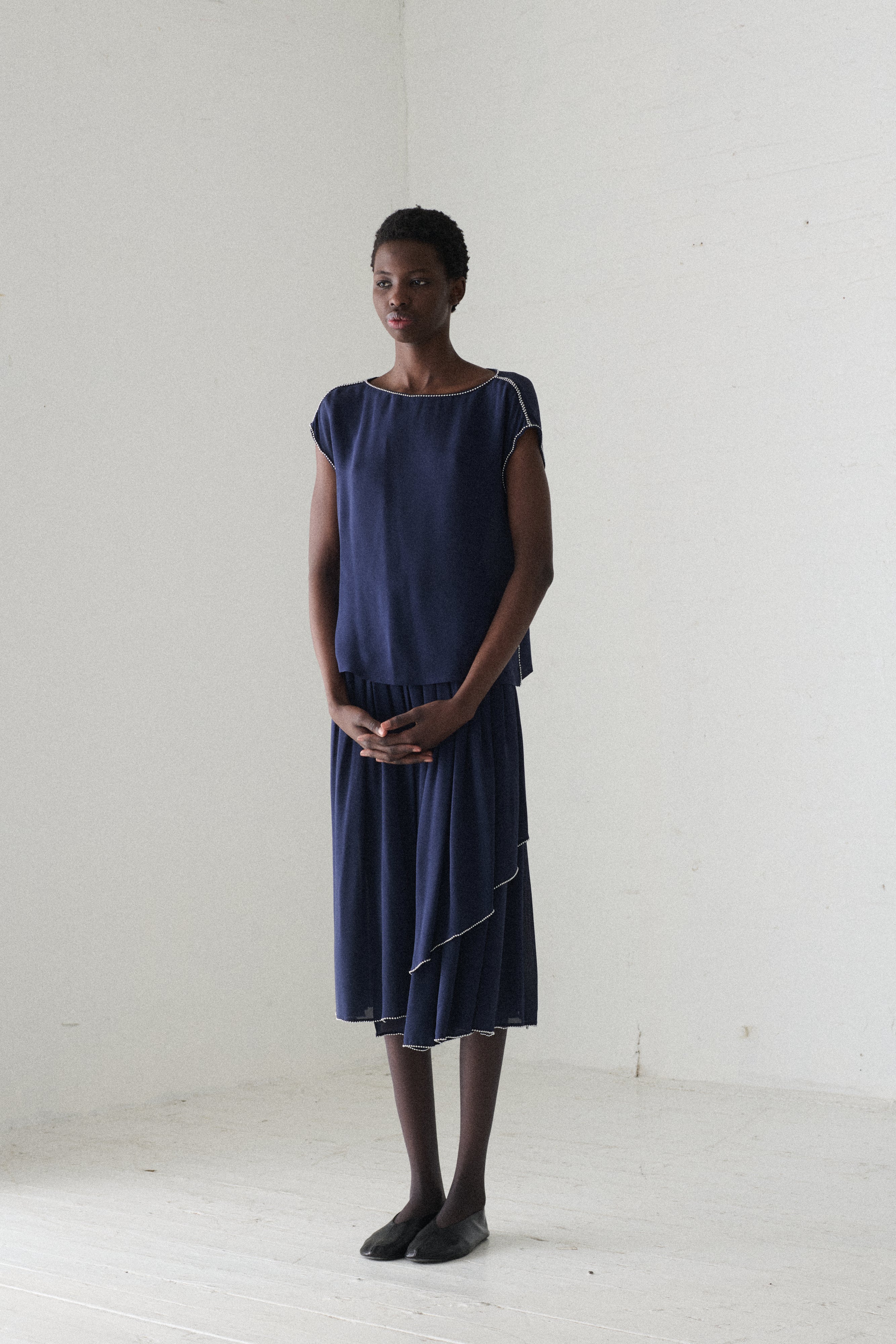 Chloé Blu Silk Ensemble - Image 5
