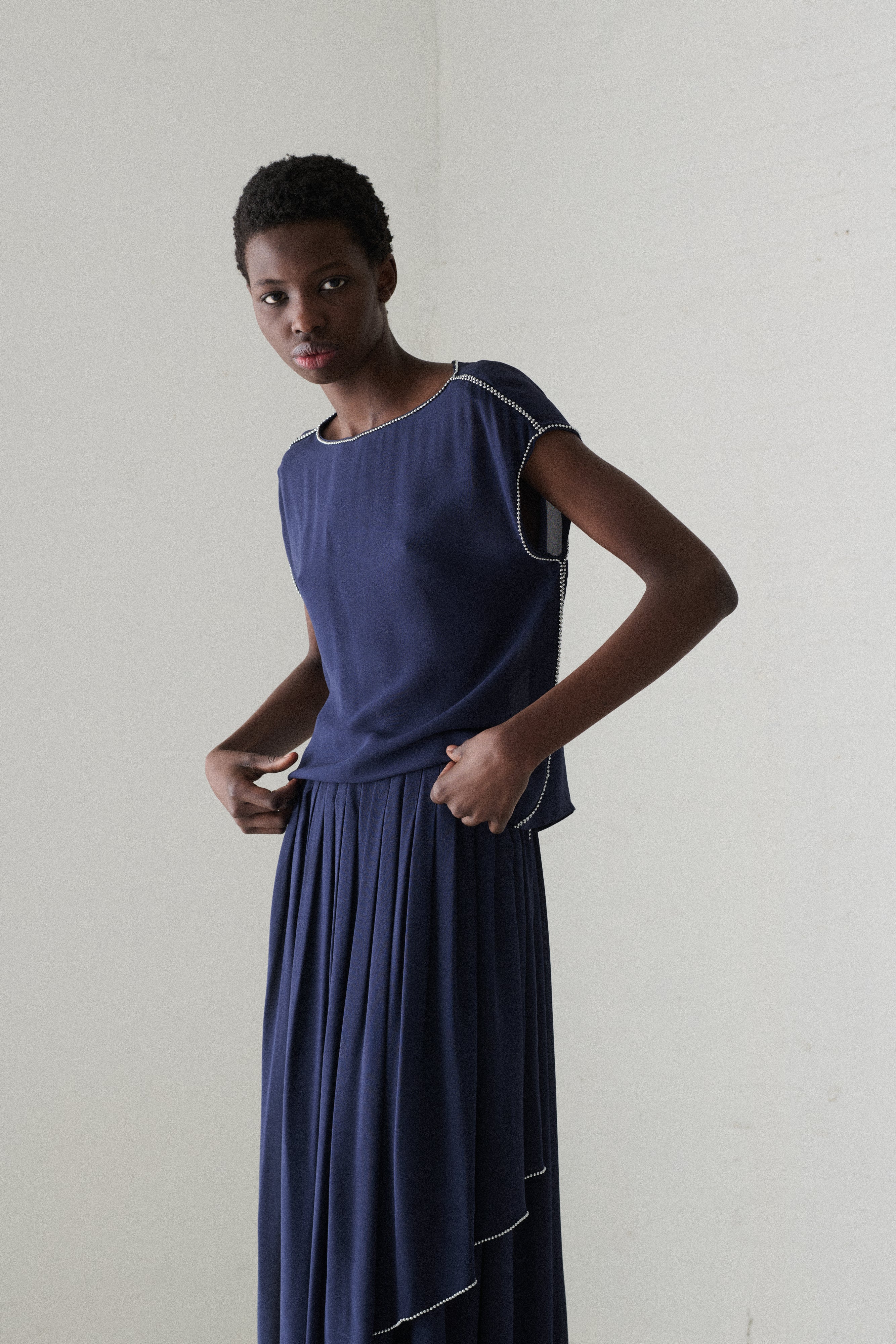 Chloé Blu Silk Ensemble - Image 6