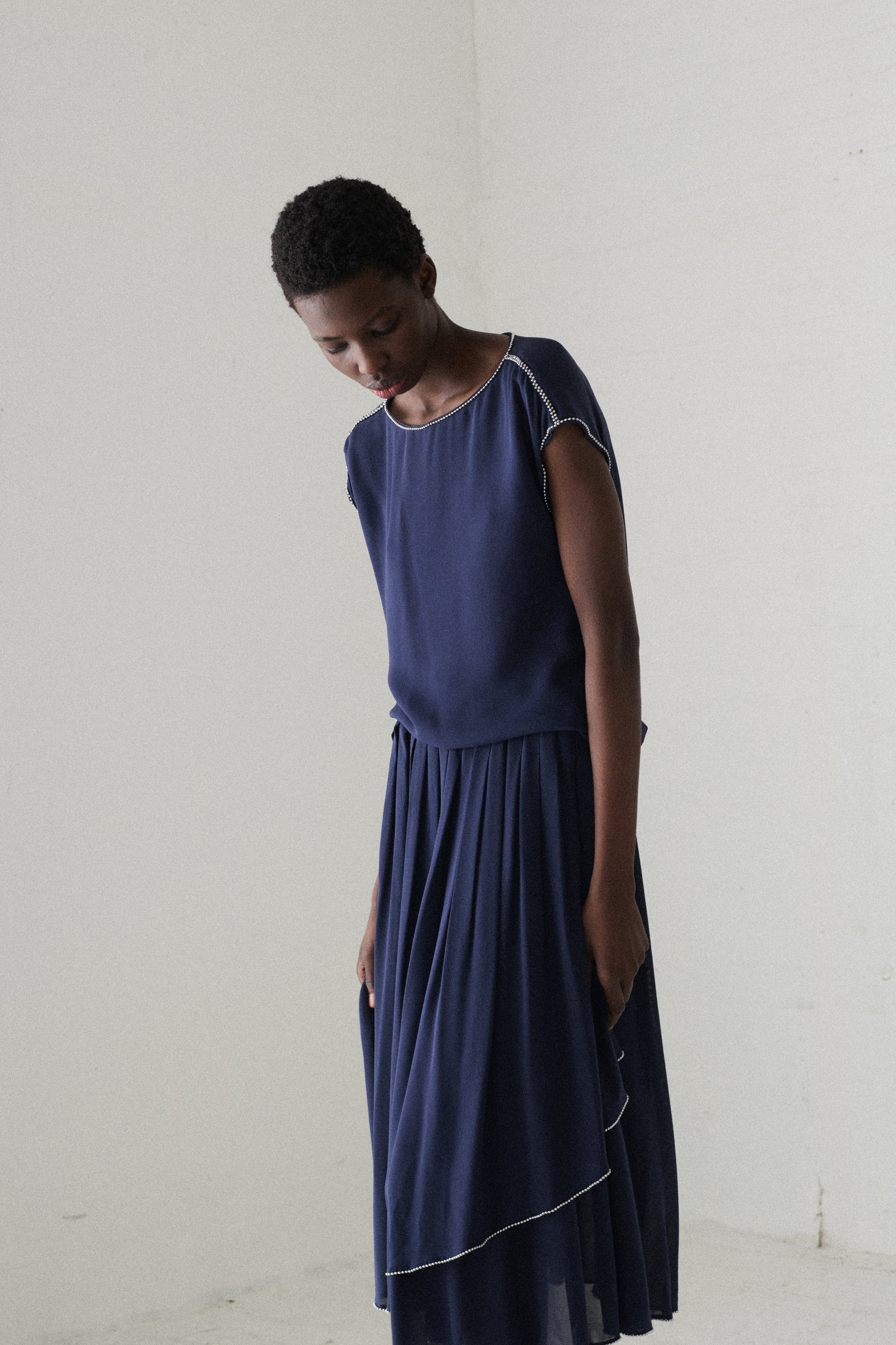 Chloé Blu Silk Ensemble - Image 7