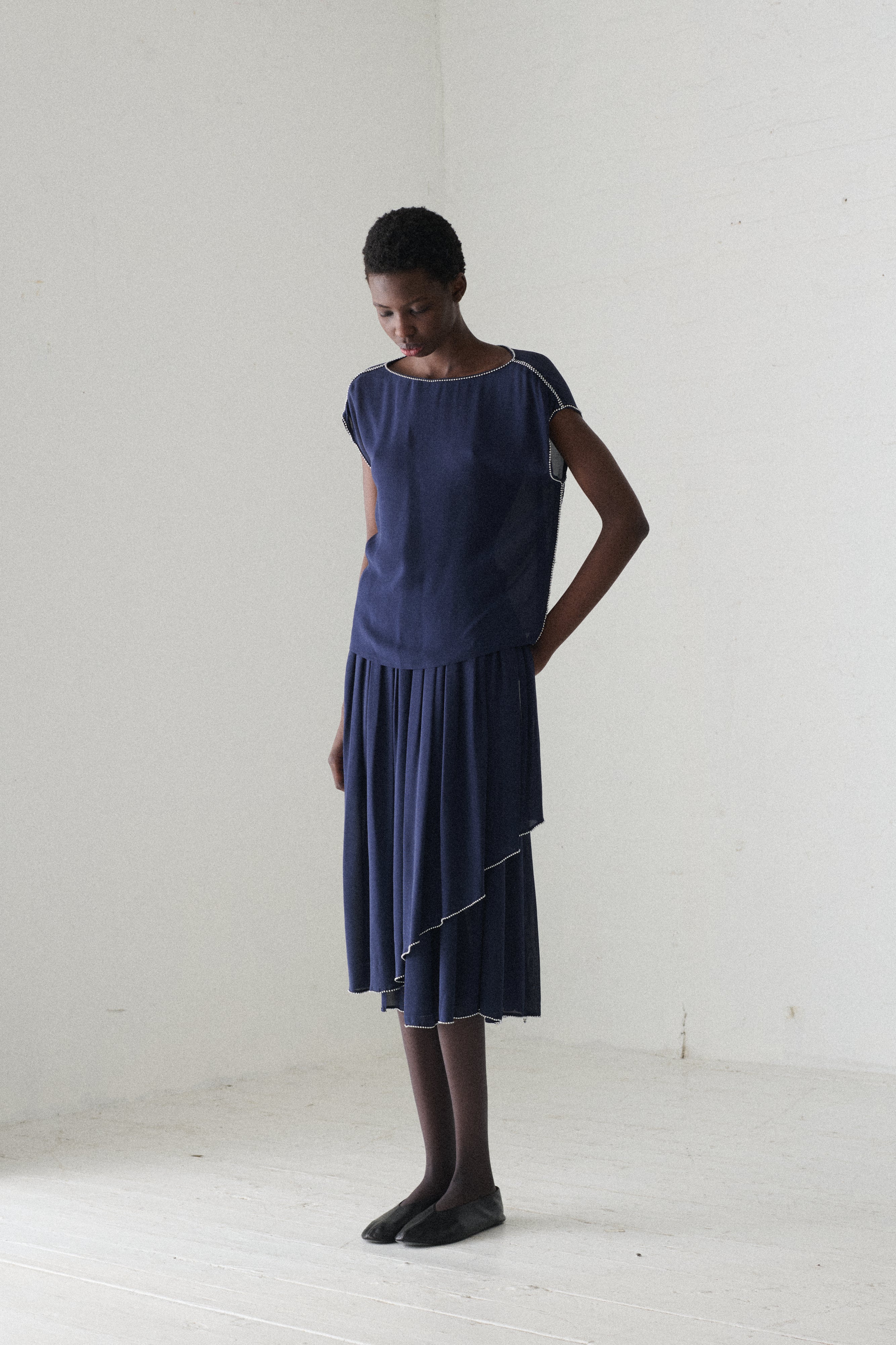 Chloé Blu Silk Ensemble - Image 8