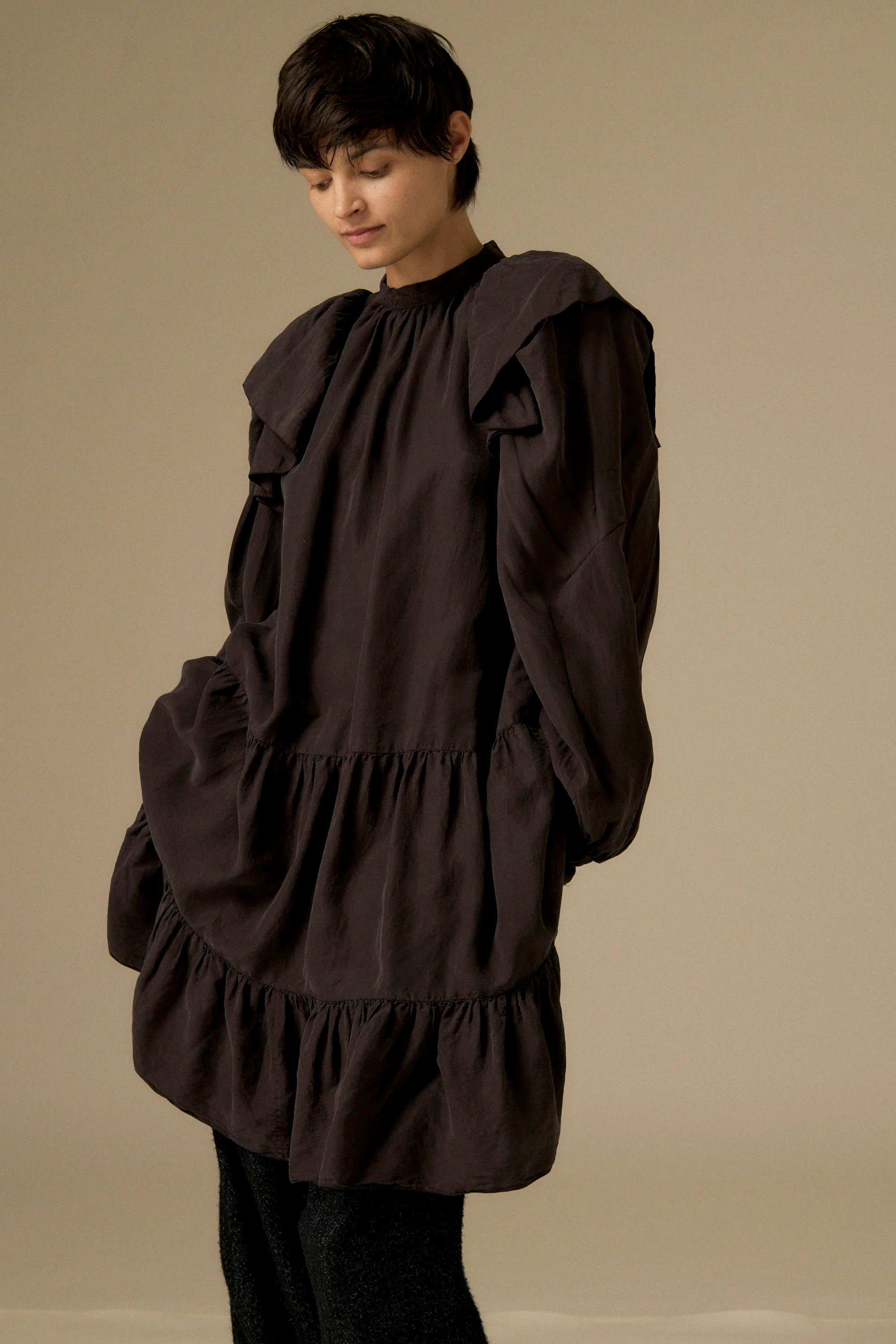 Dior Black Silk Dress - Image 5
