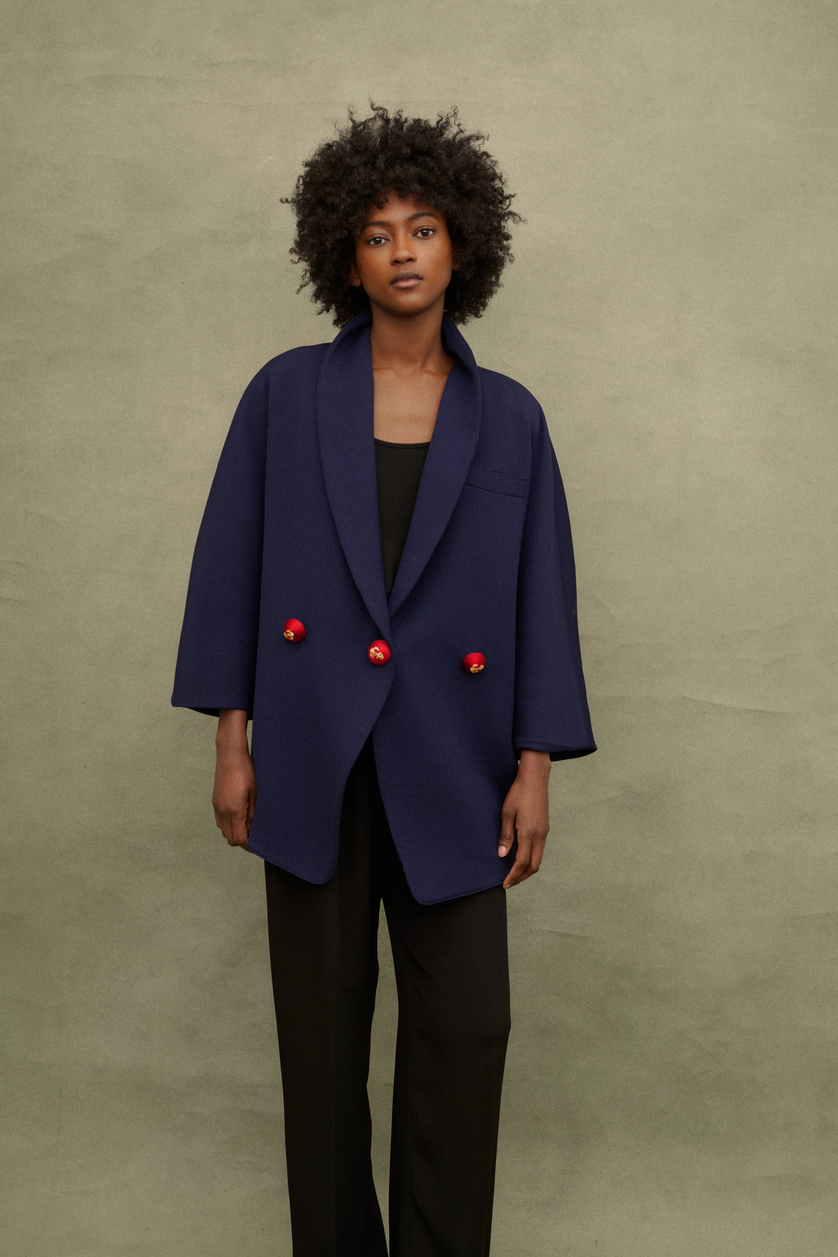 Ferré Blu Wool Coat - Image 4