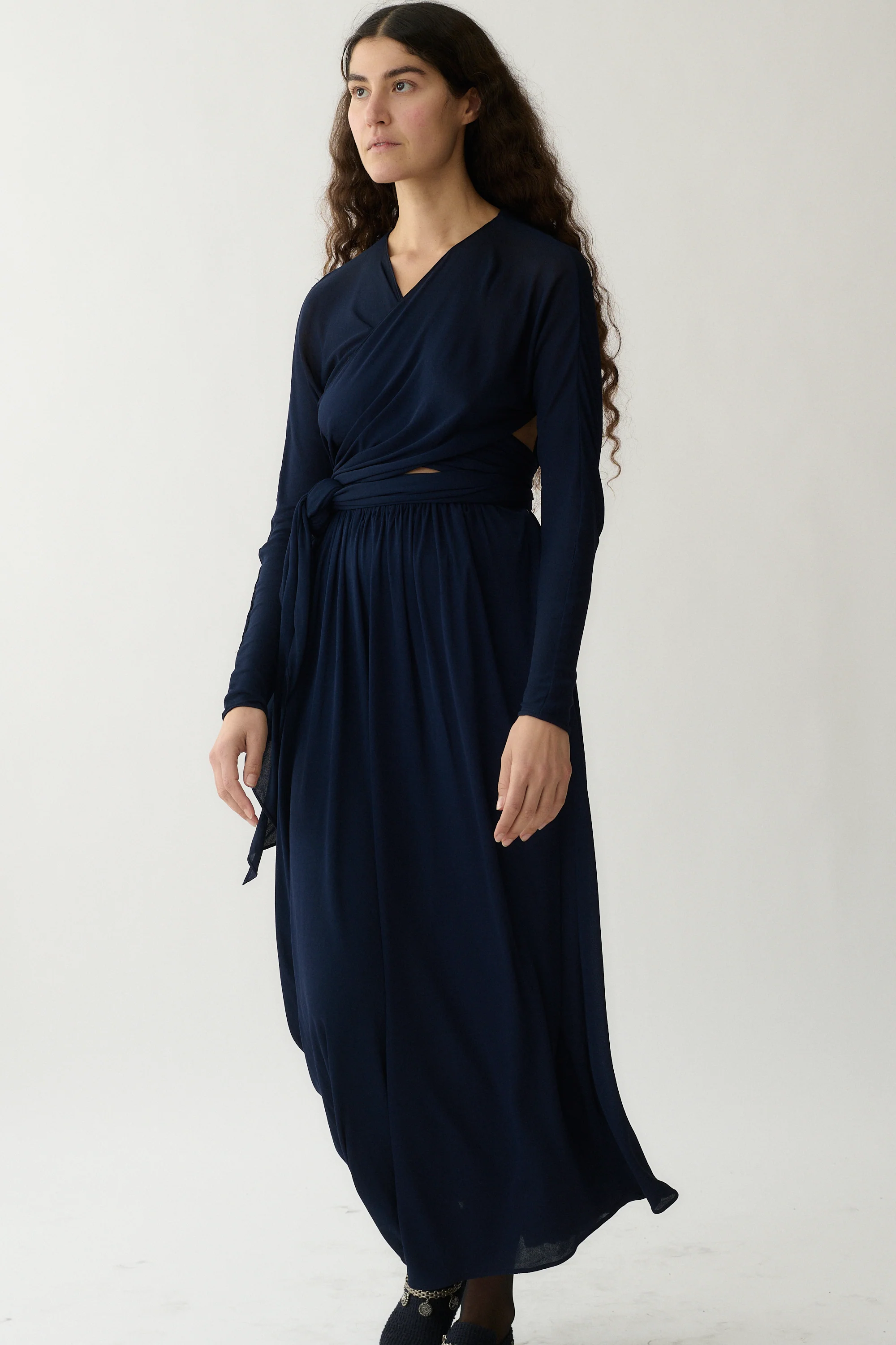 Geoffrey Beene Navy Wrap Dress - Image 10