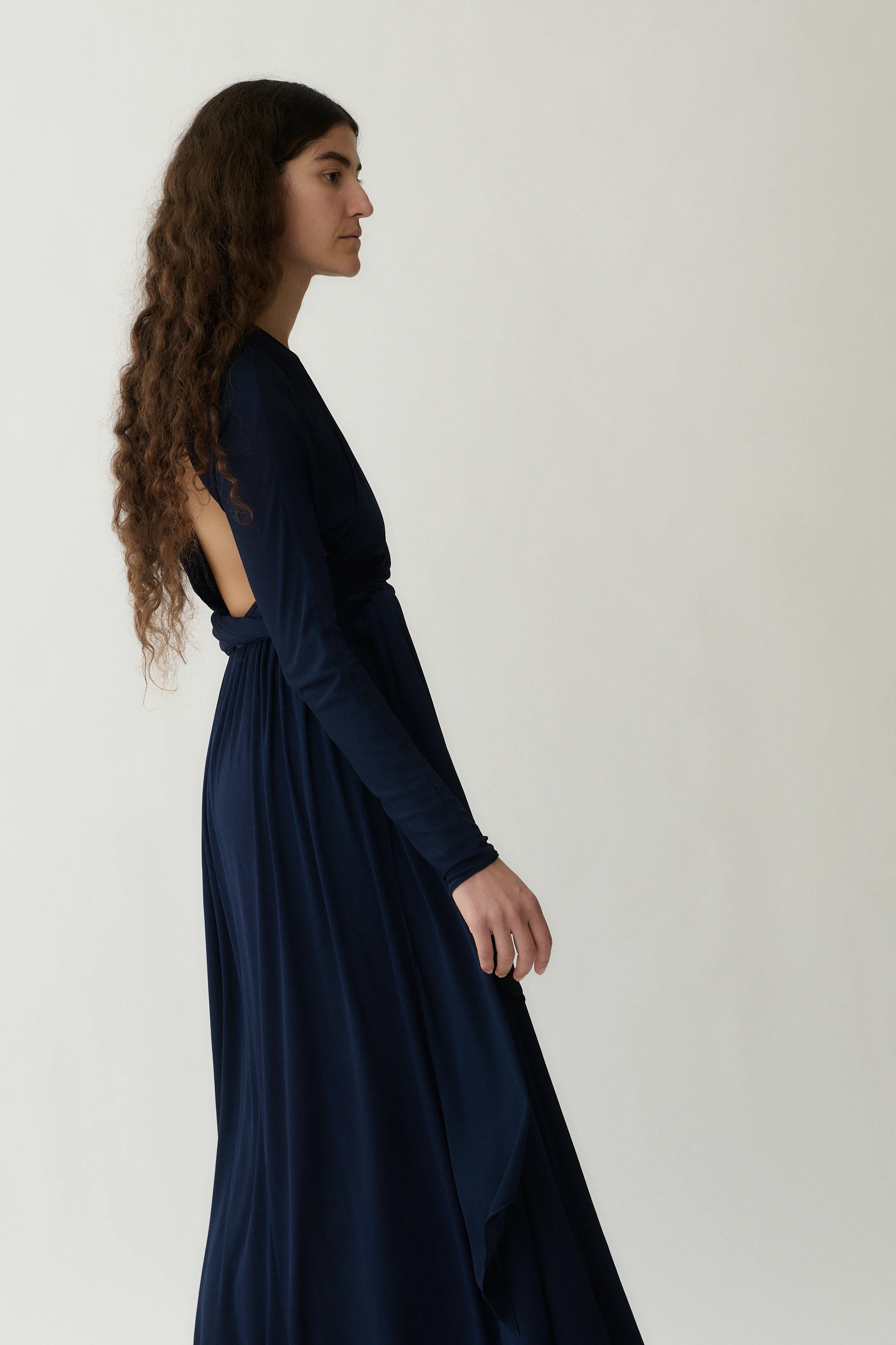 Geoffrey Beene Navy Wrap Dress - Image 3