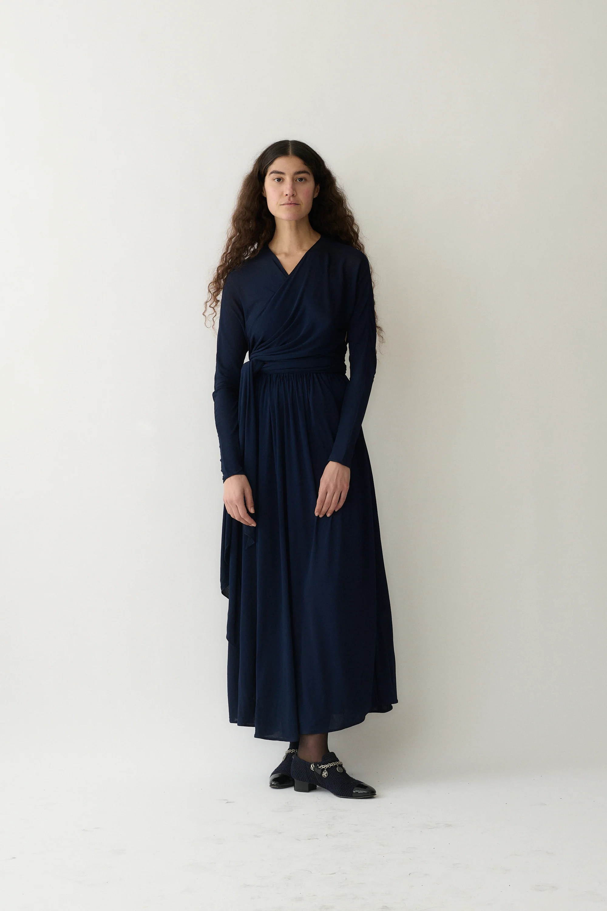 Geoffrey Beene Navy Wrap Dress - Image 6