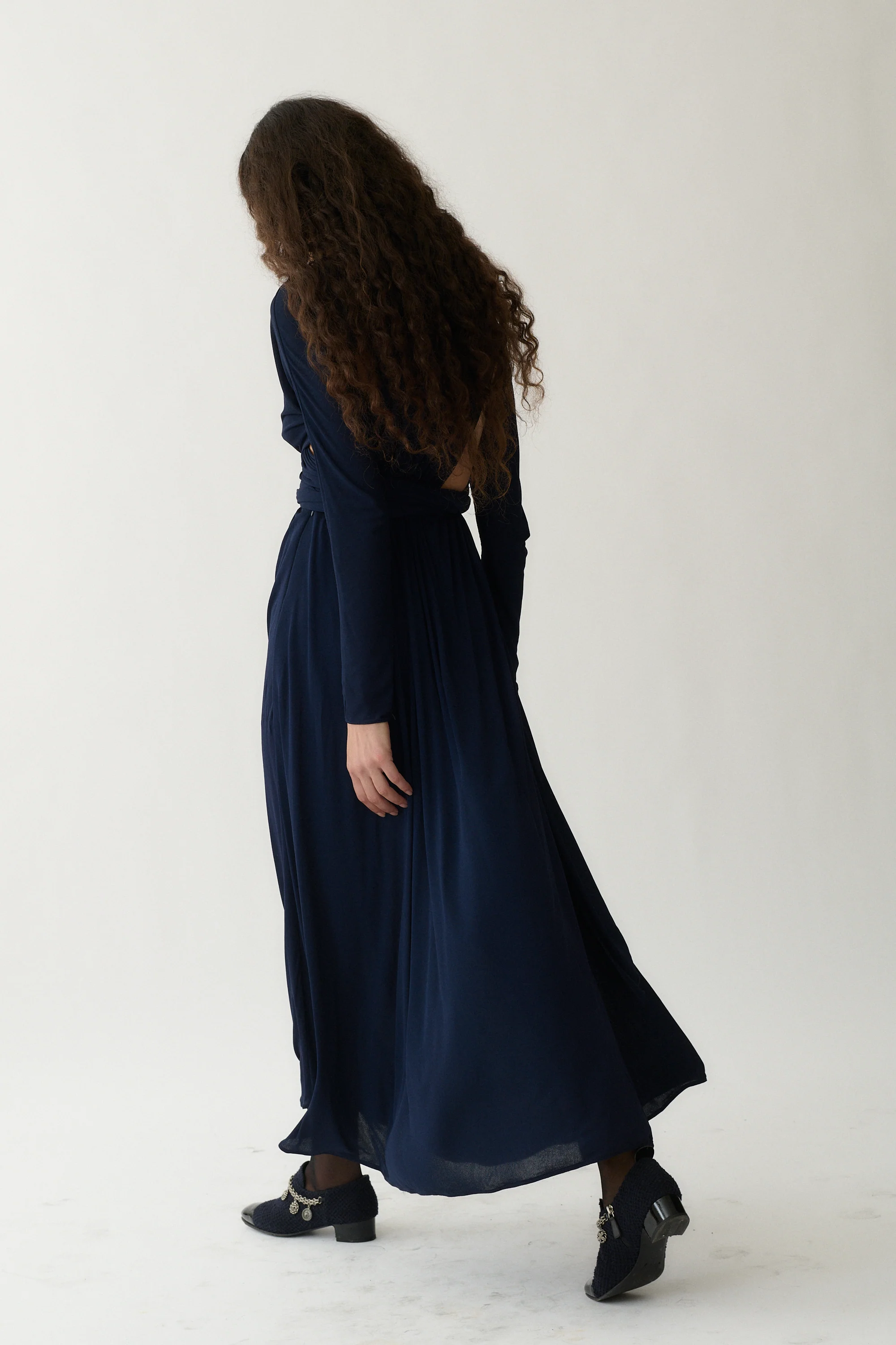 Geoffrey Beene Navy Wrap Dress - Image 7