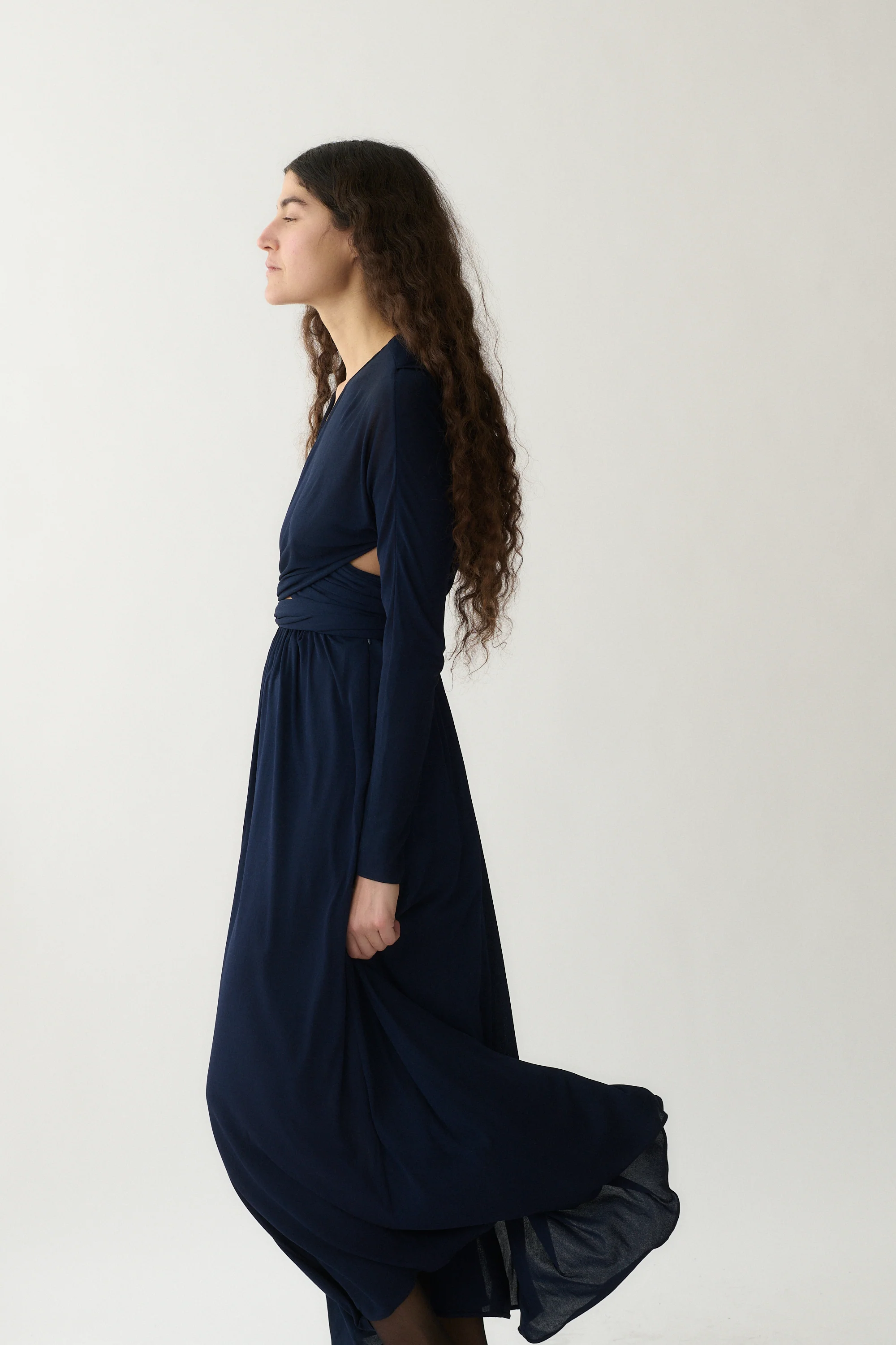 Geoffrey Beene Navy Wrap Dress - Image 8