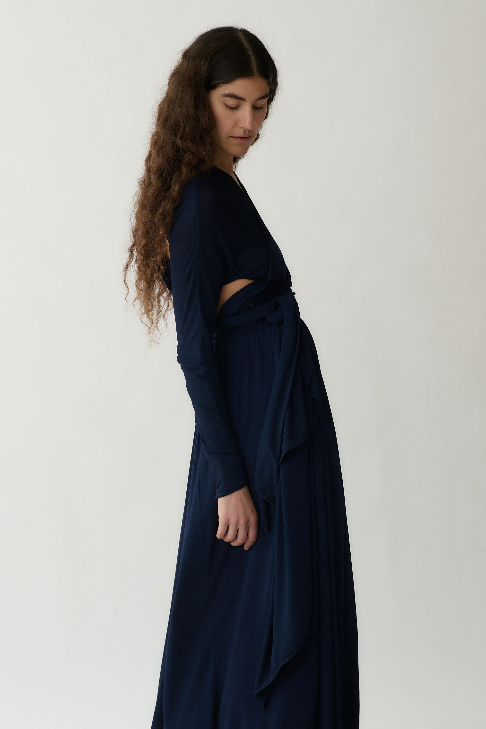 Geoffrey Beene Navy Wrap Dress - Image 9