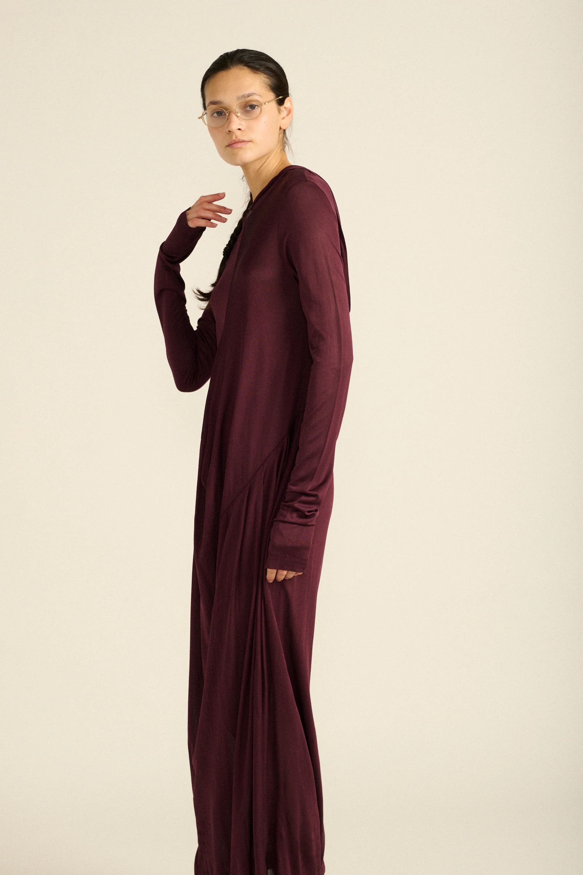 Hooded Jersey Dress - Image 12