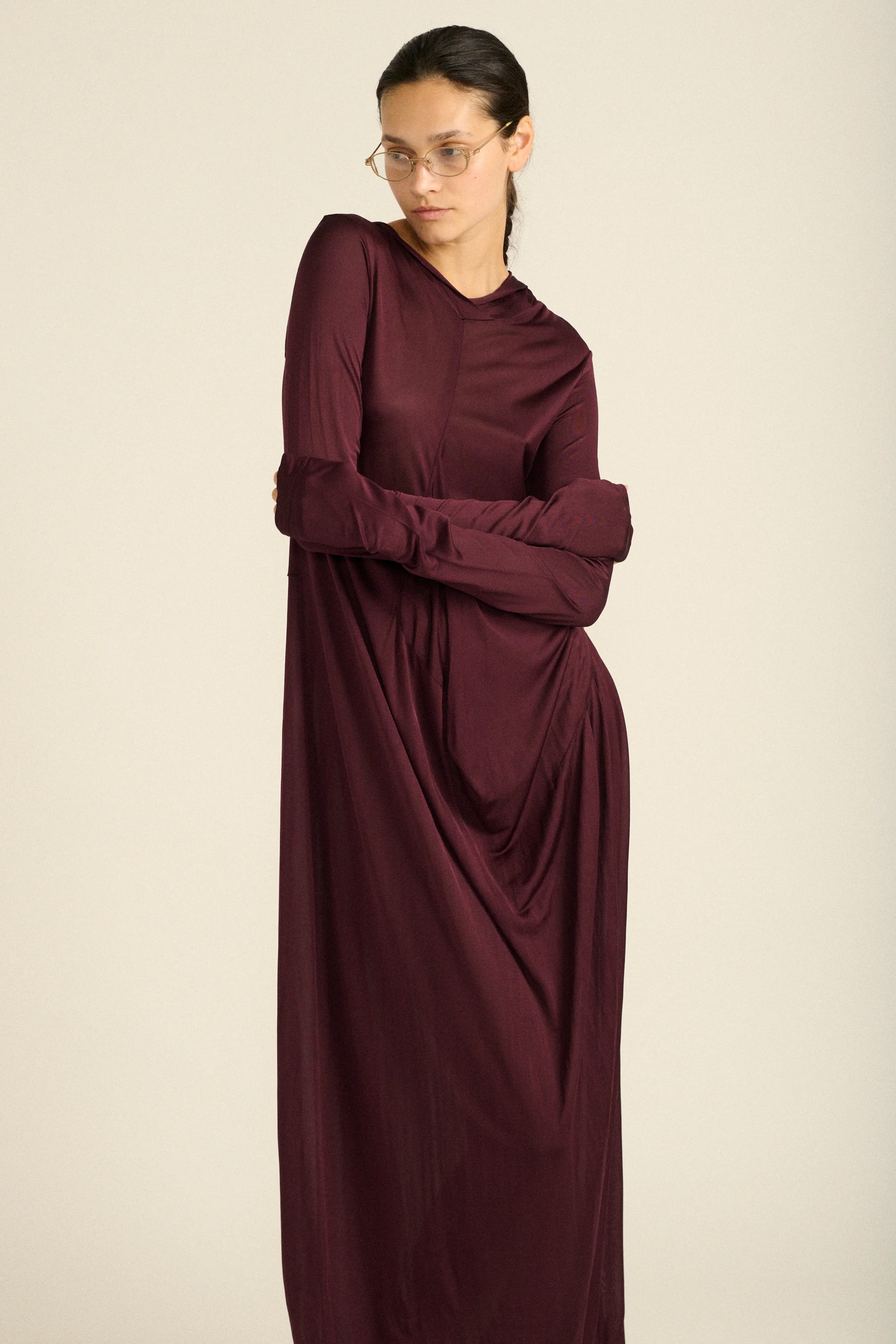 Hooded Jersey Dress - Image 14