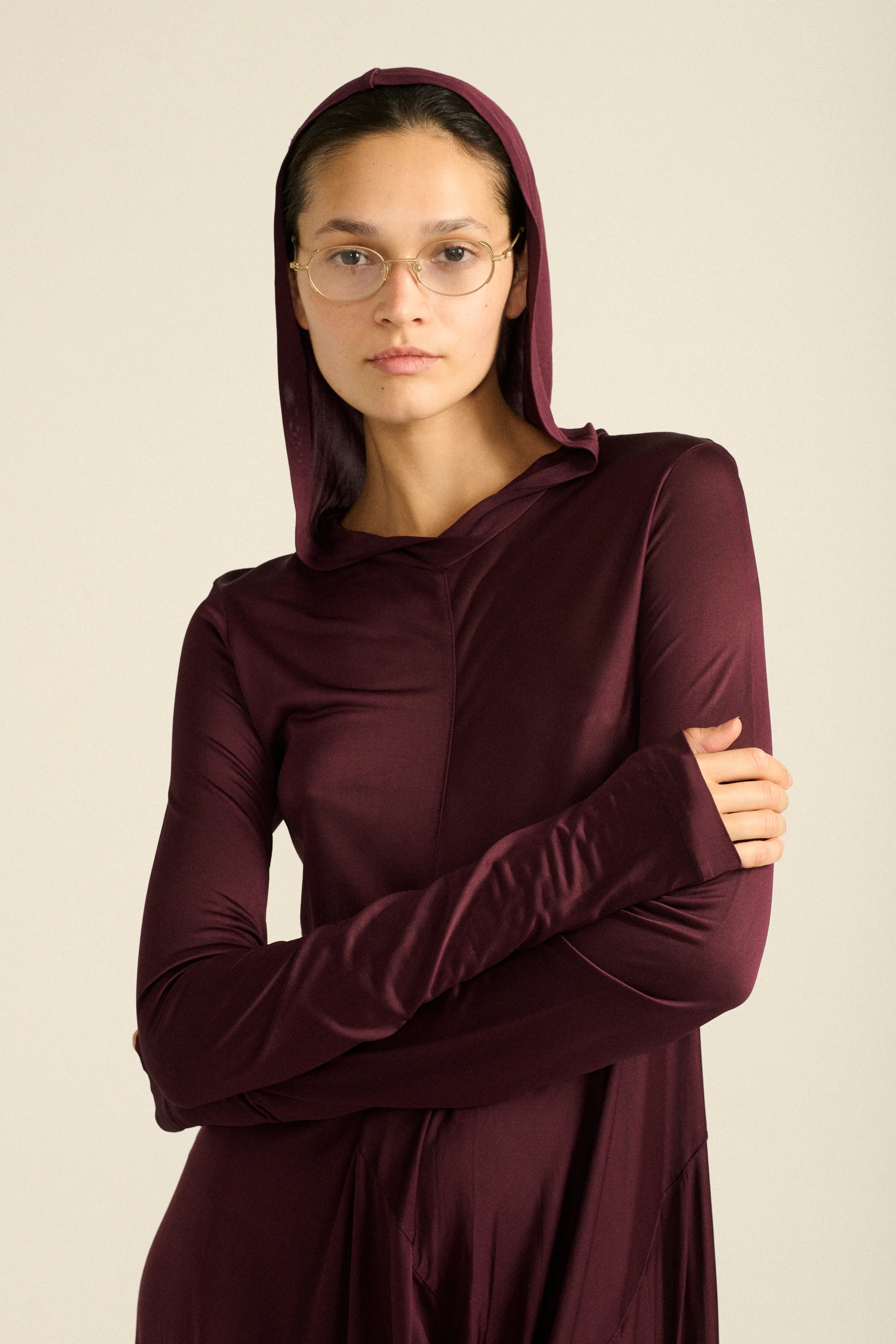 Hooded Jersey Dress - Image 18