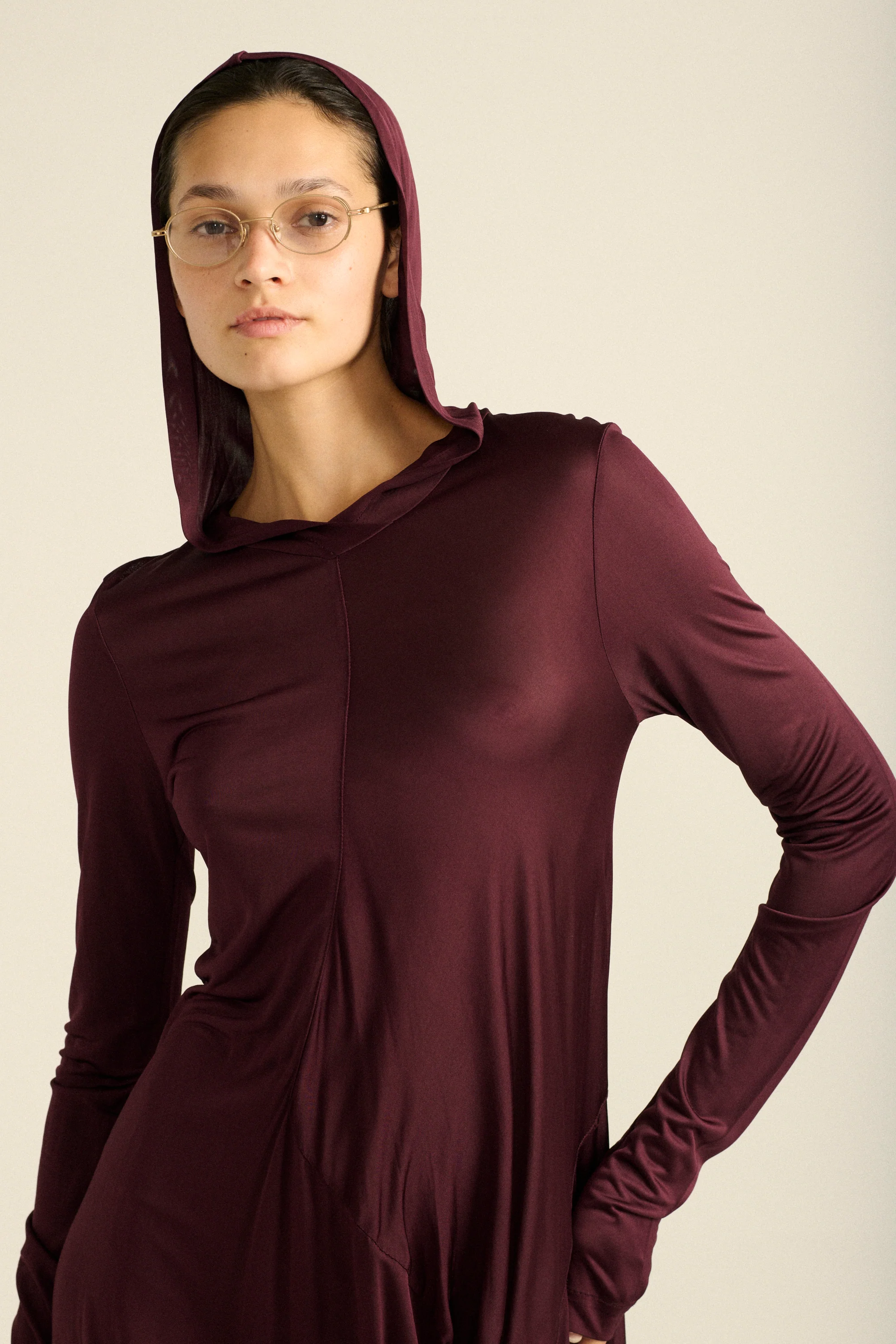 Hooded Jersey Dress - Image 19