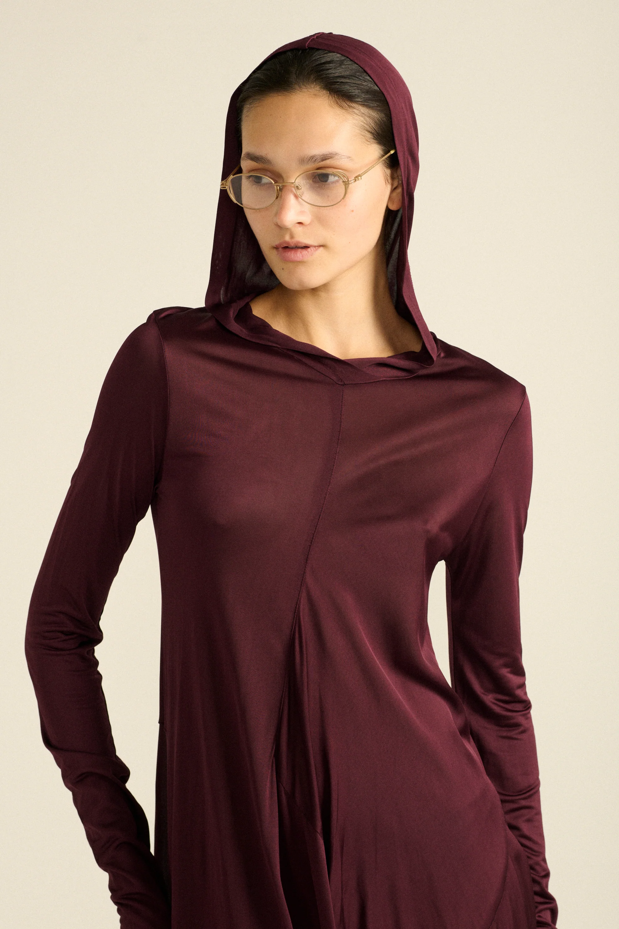 Hooded Jersey Dress - Image 20