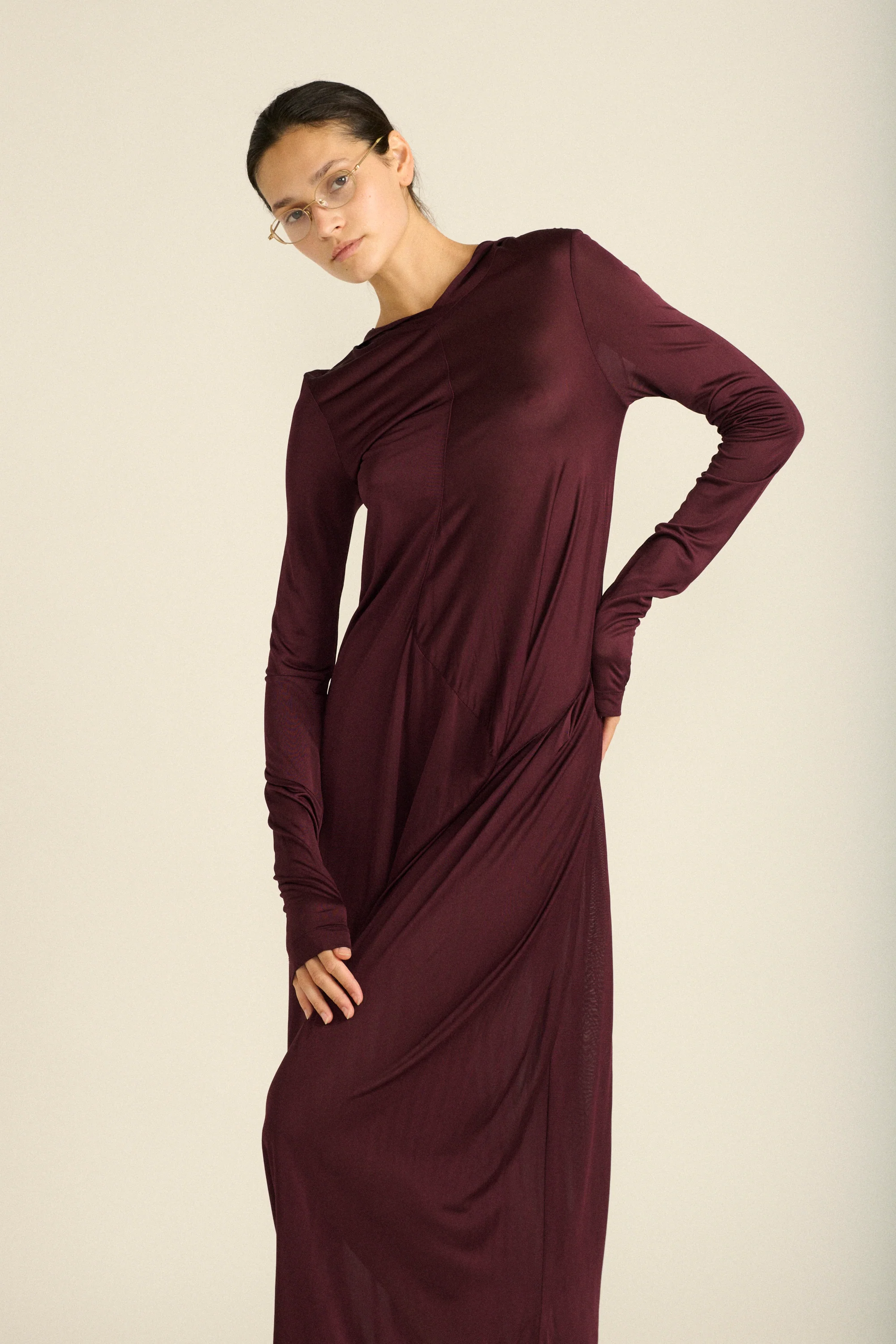 Hooded Jersey Dress - Image 3