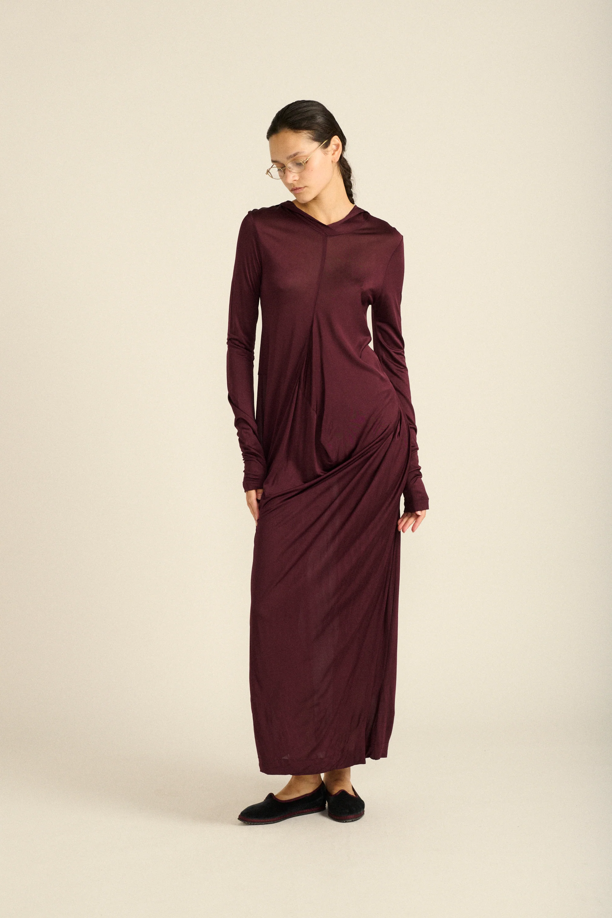Hooded Jersey Dress - Image 8