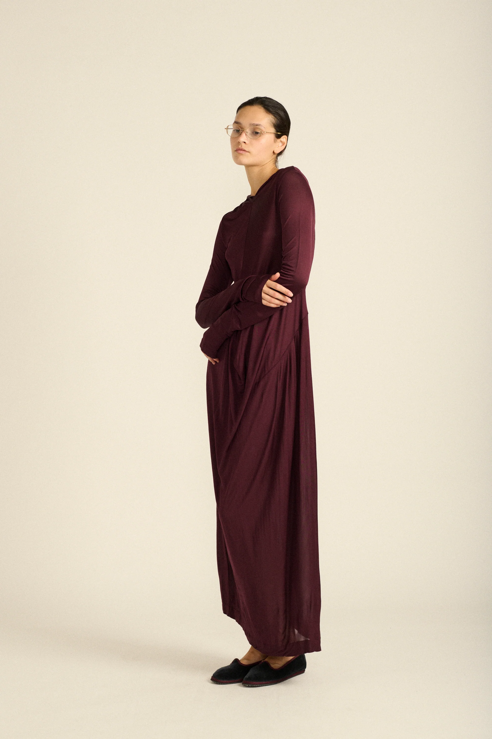Hooded Jersey Dress - Image 9