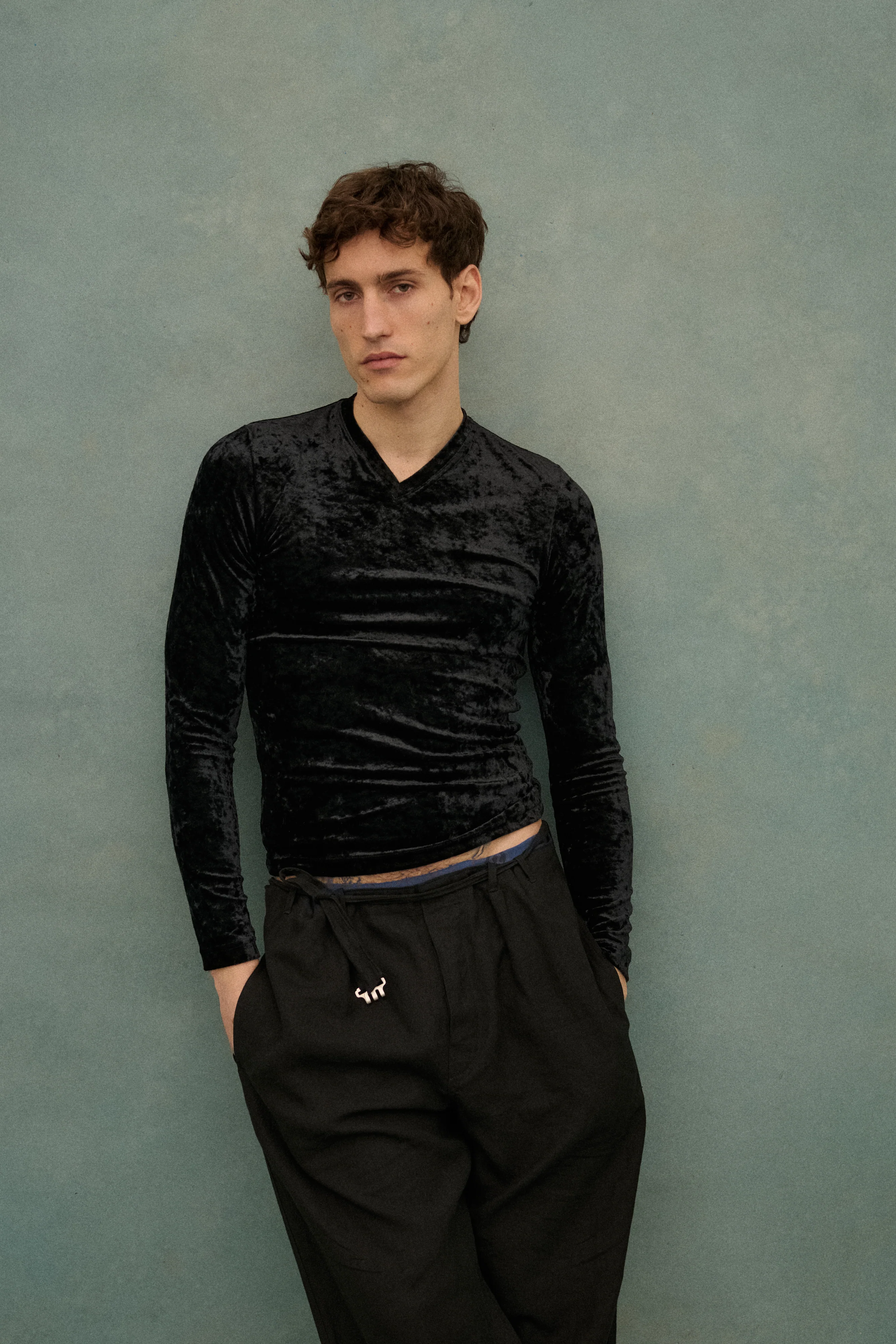 JPG Homme Black Velvet Top - Image 4