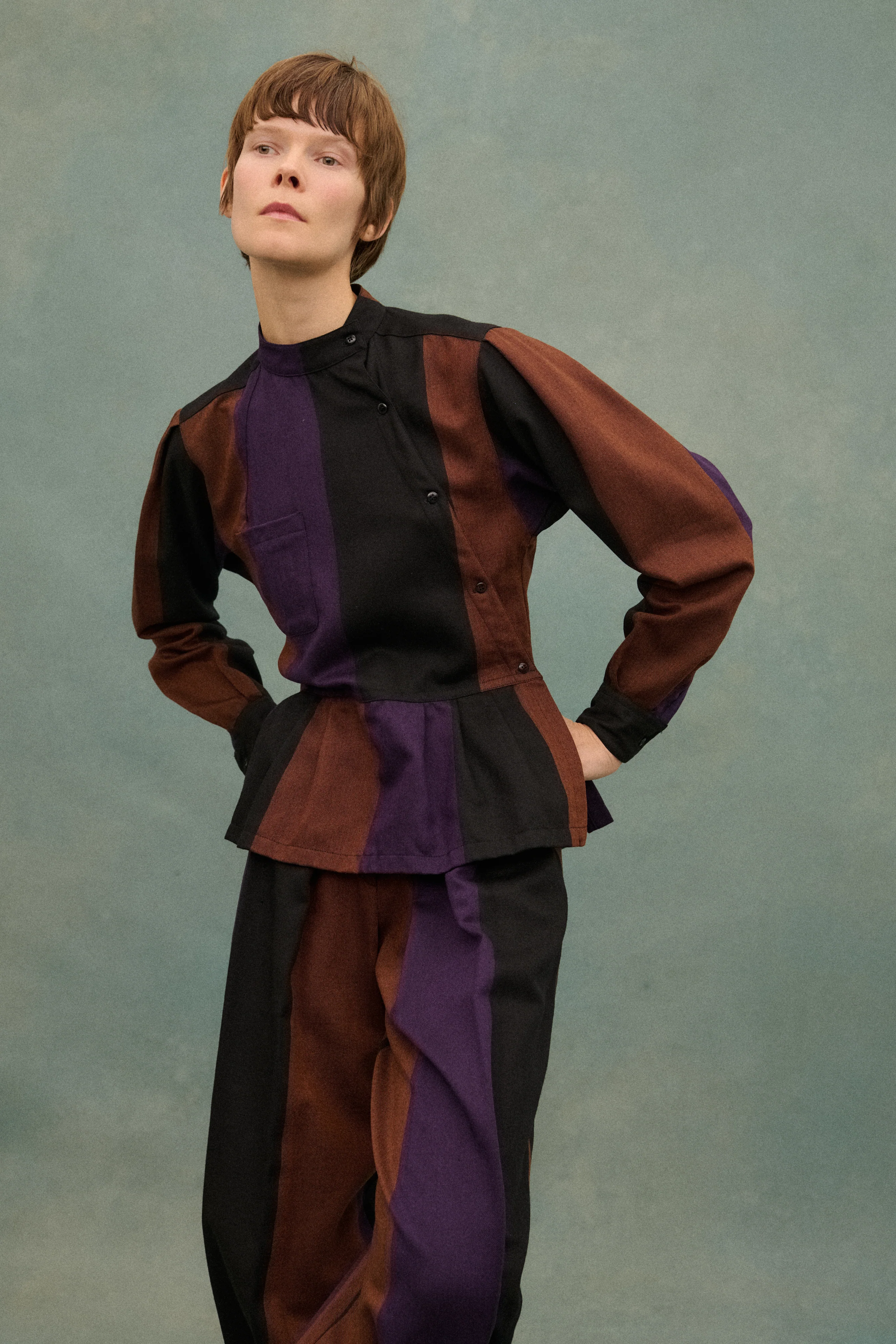 1980s Kenzo Stripe Ensemble - Image 10