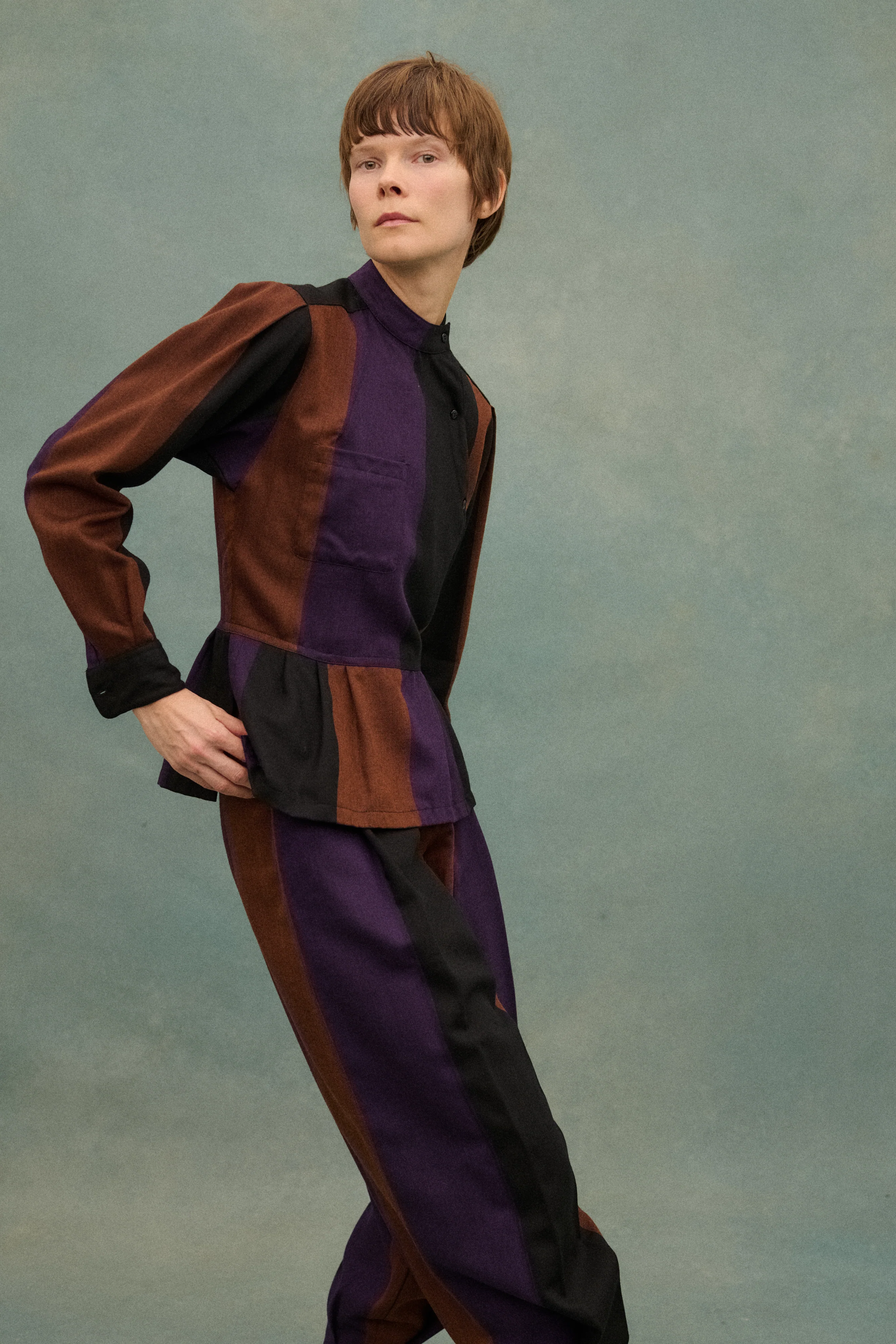 1980s Kenzo Stripe Ensemble - Image 11