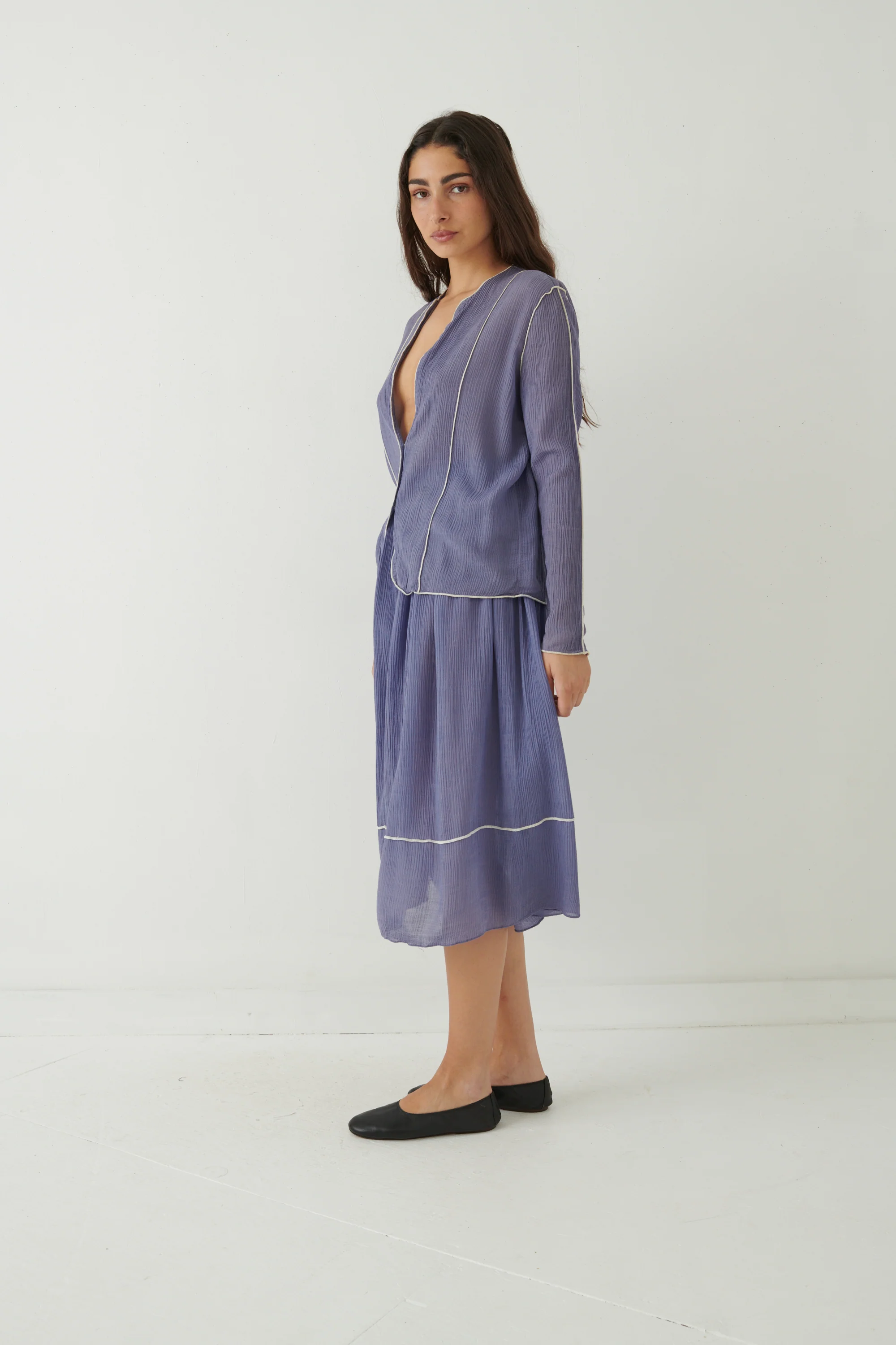 Geoffrey Beene Sheer Lilac Ensemble - Image 11
