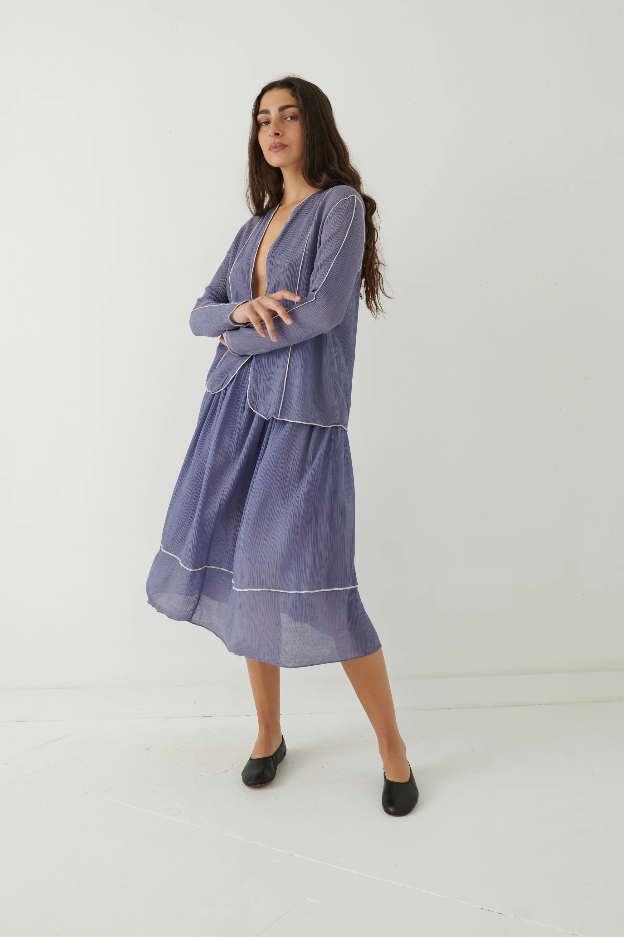 Geoffrey Beene Sheer Lilac Ensemble - Image 14