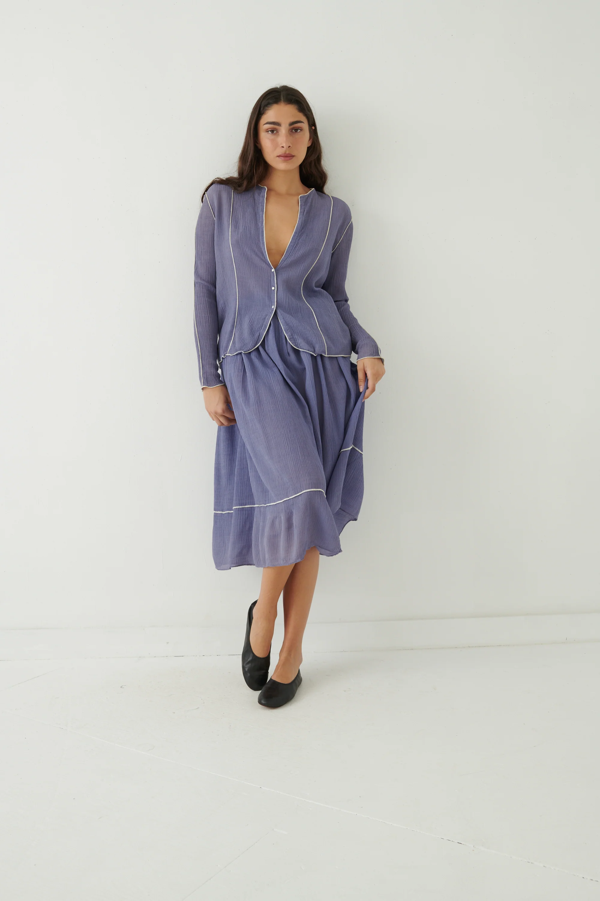 Geoffrey Beene Sheer Lilac Ensemble - Image 15